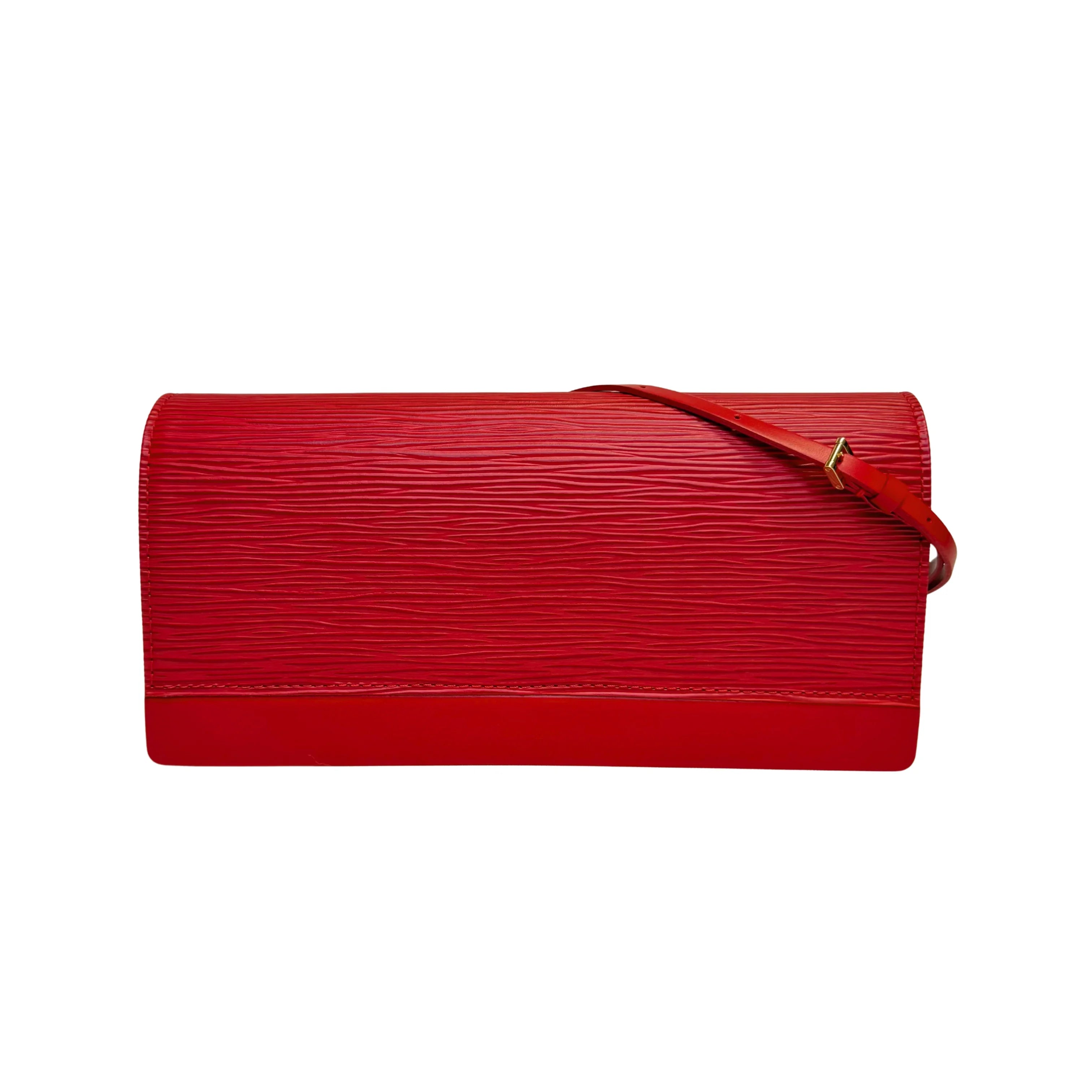 Louis Vuitton Epi Honfleur Castillan Red Shoulder Bag
