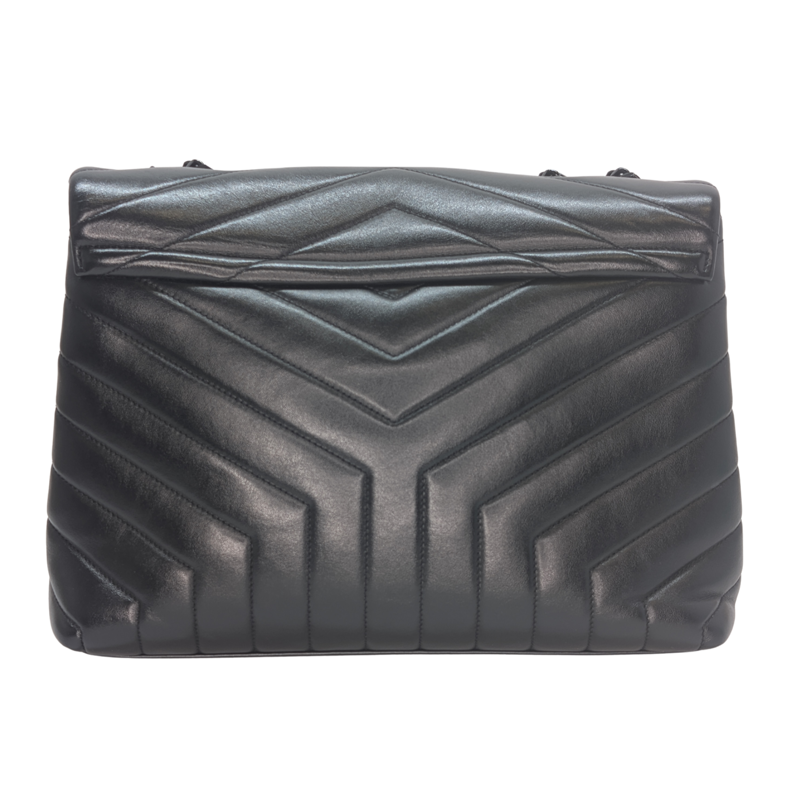 Yves Saint Laurent YSL Loulou Toy Medium Shoulder Bag Black