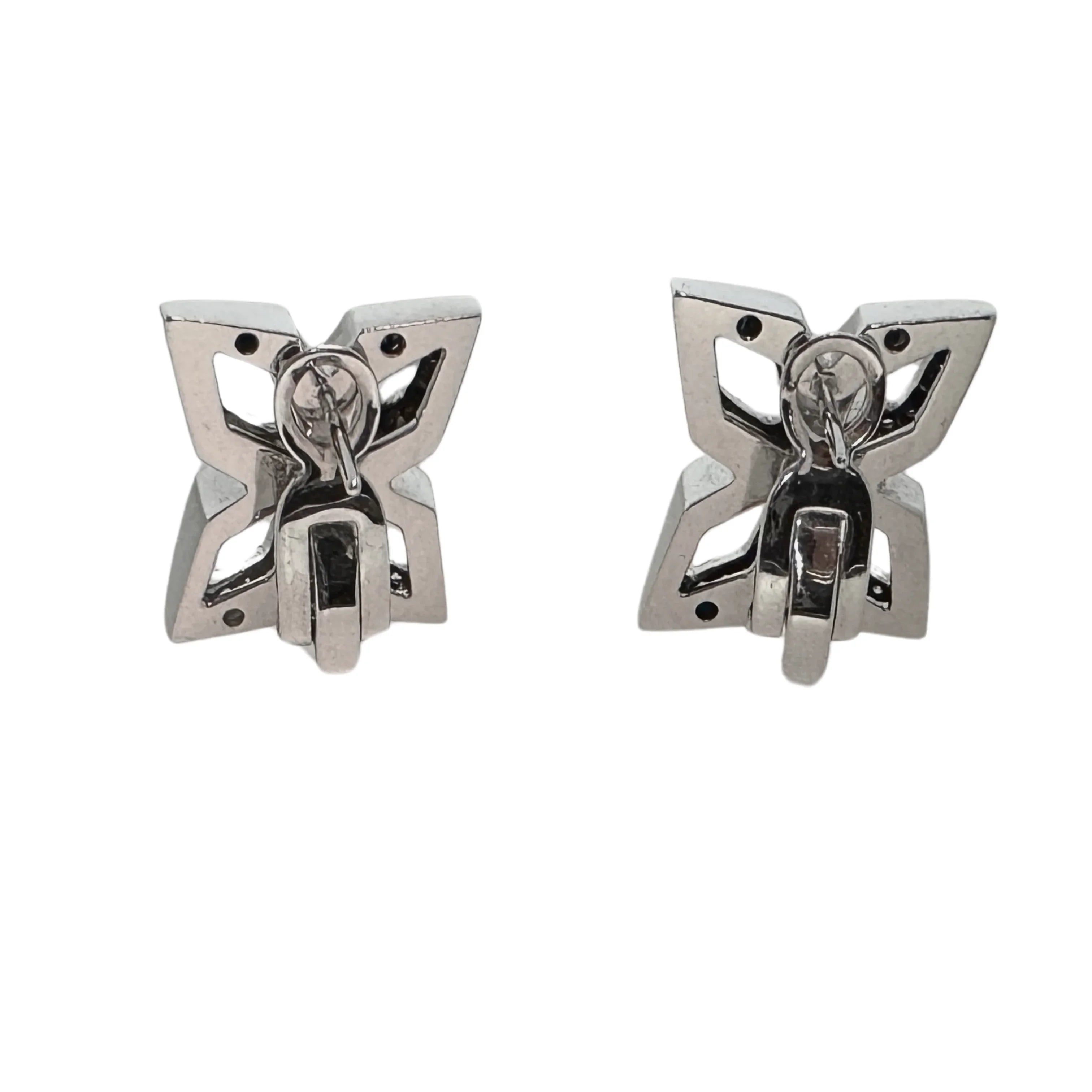 Anton Jewellery 18K White Gold Geometric Flower Diamond Stud Earrings 1.10ct