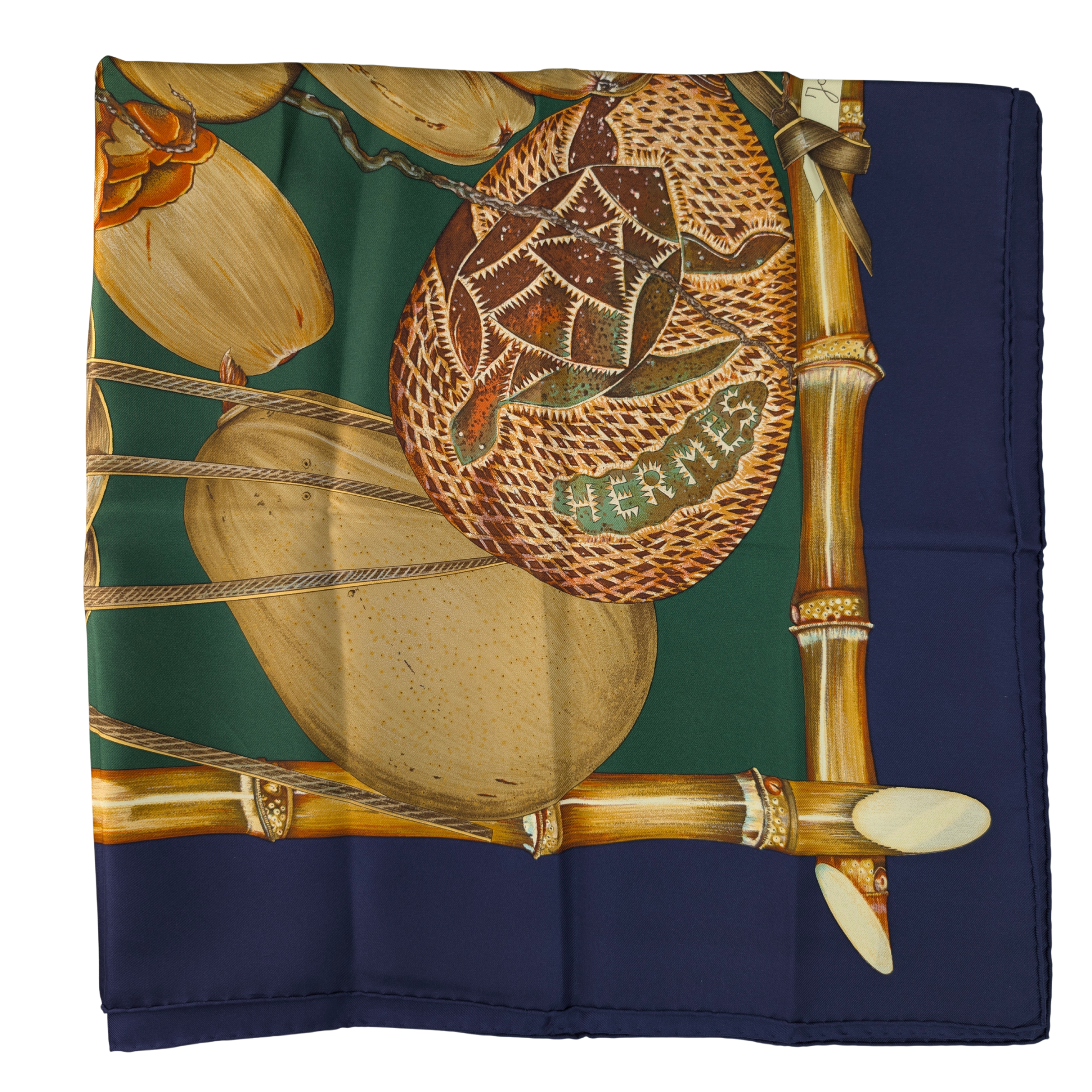 Hermès Jardin Créole Foulard Silk Scarf by Valérie Dawlat-Dumoulin