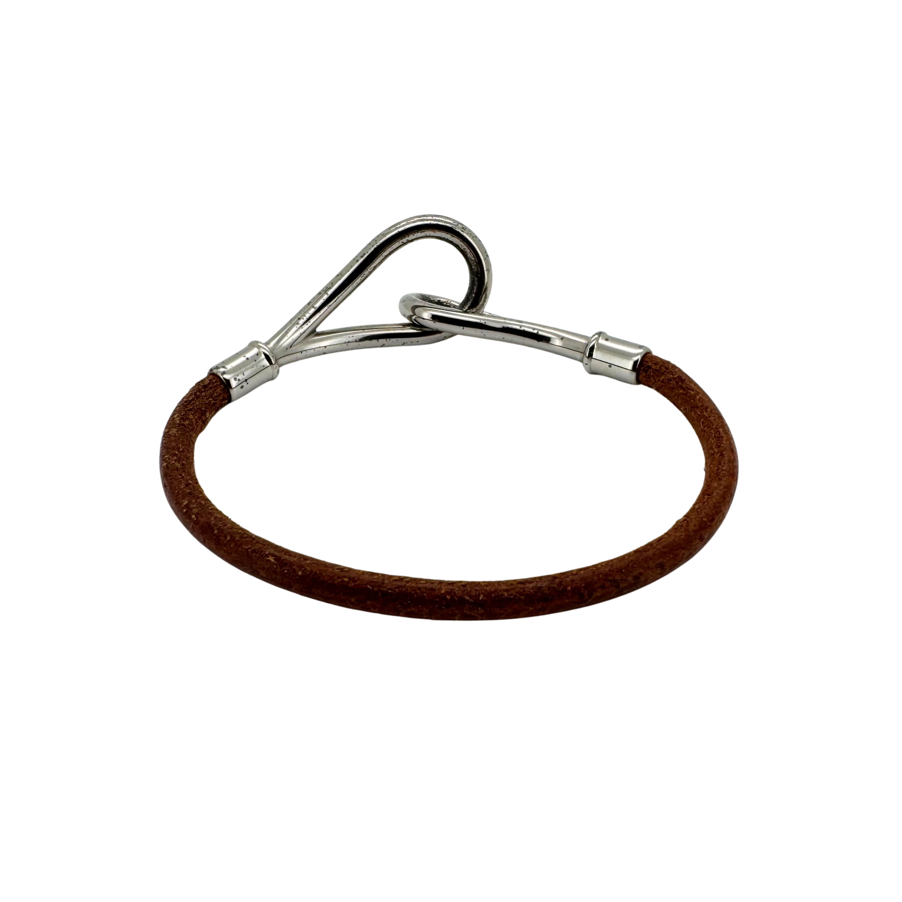 Hermès Jumbo H Hook Bracelet leather Brown
