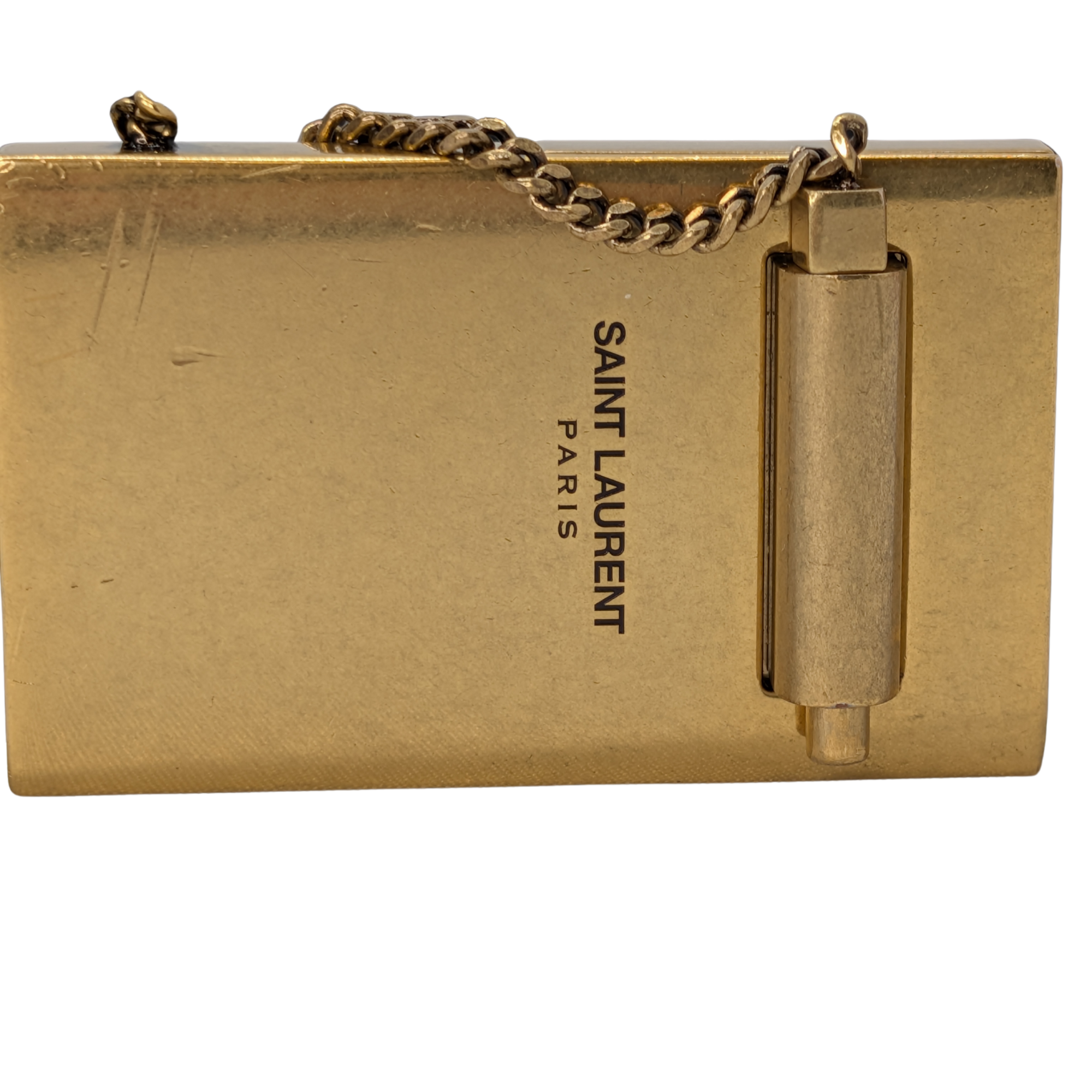 Yves Saint Lauren Embossed Crocodile Belt Black 80cm - Lost Designer