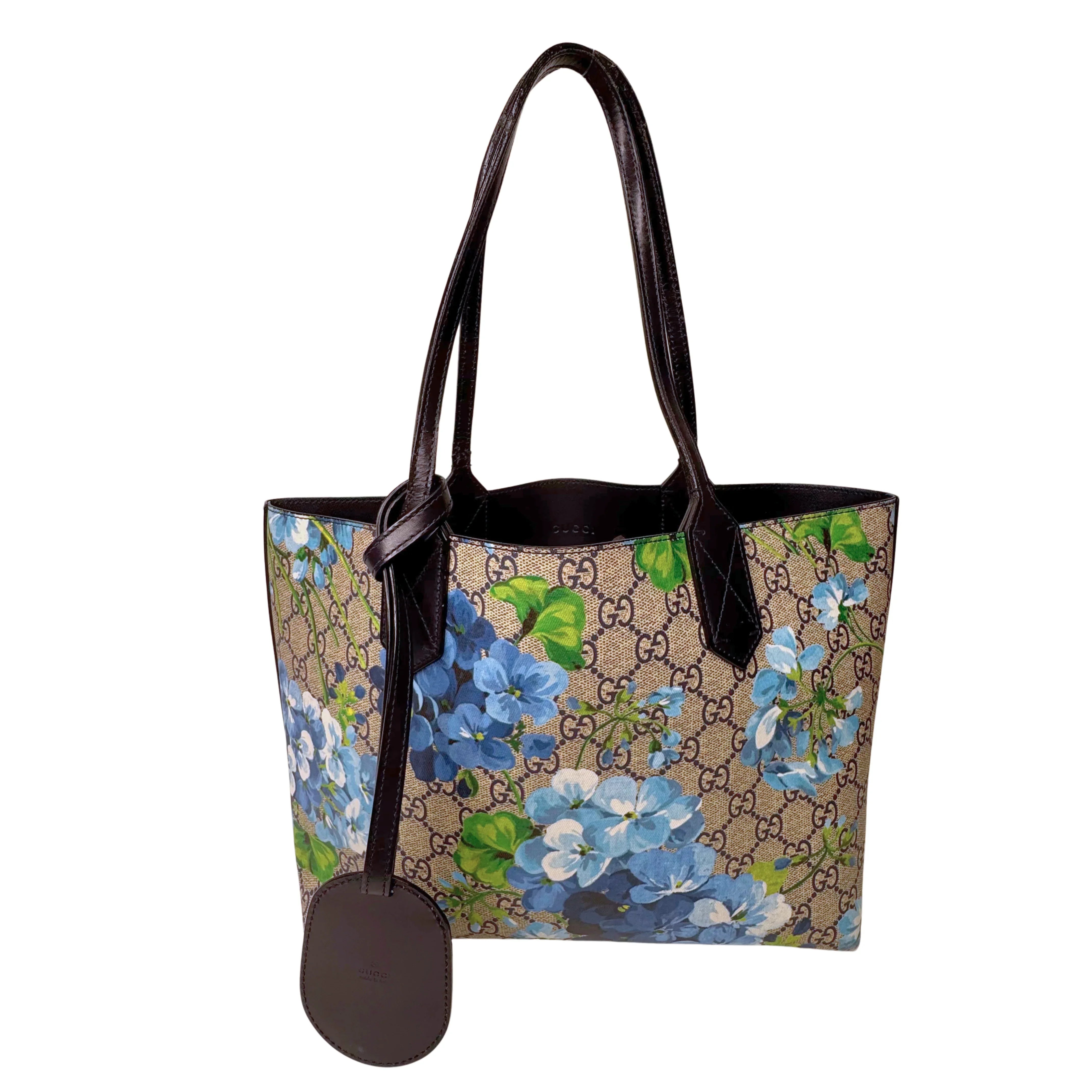 GG Supreme Monogram Blooms Small Tote Beige