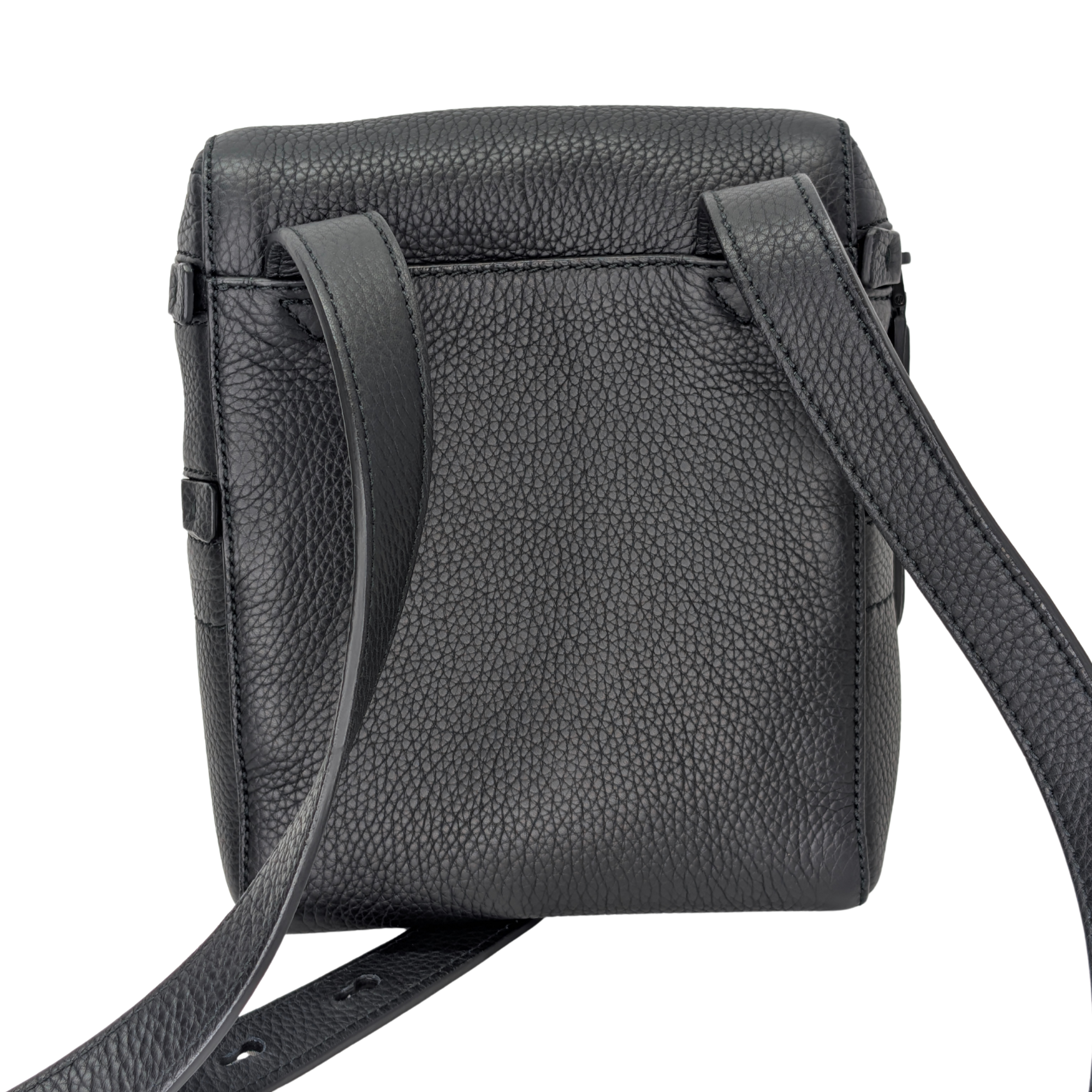 Salvatore Ferragamo Vitello Leather Crossbody Bag Black