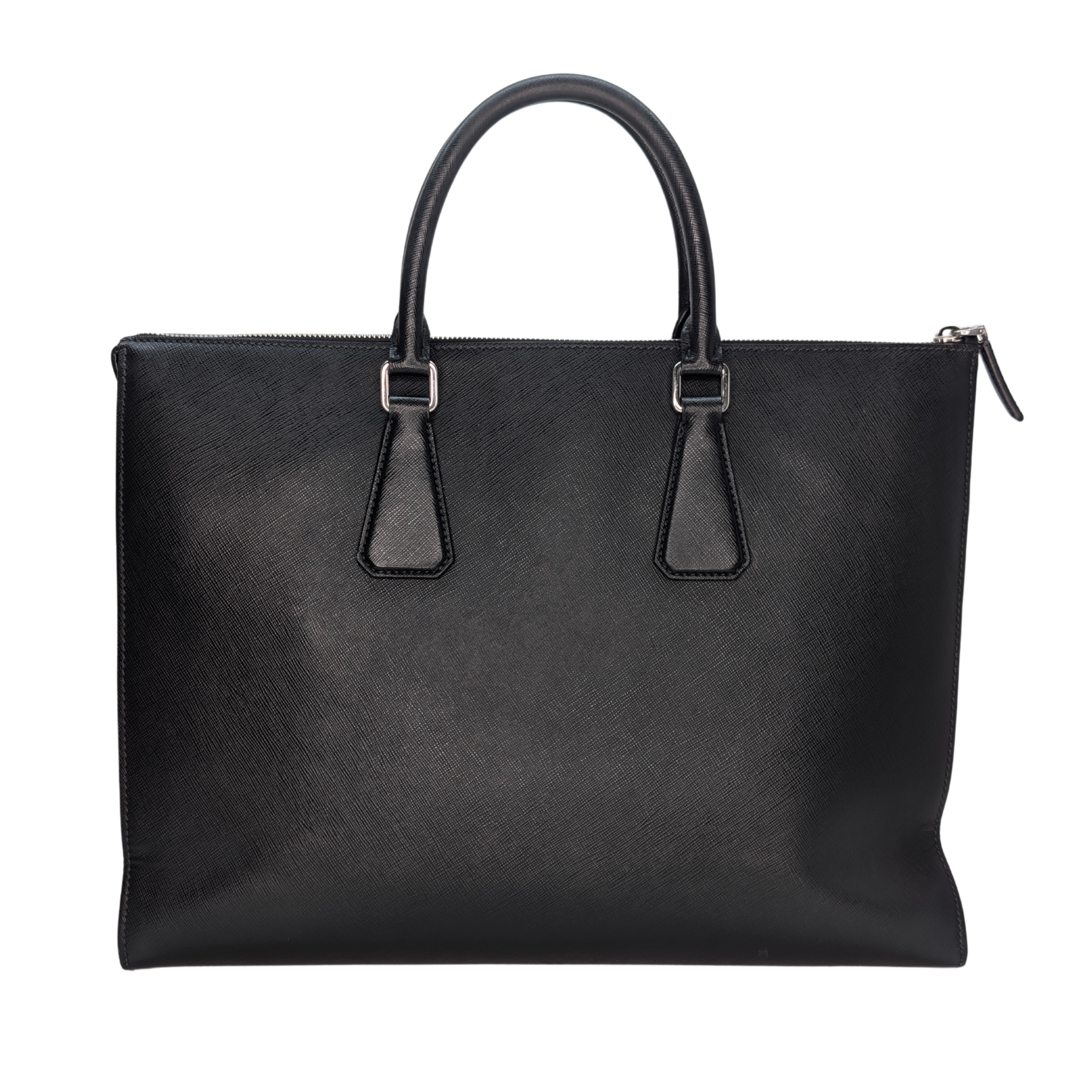 Prada Saffiano leather Briefcase Bag Black