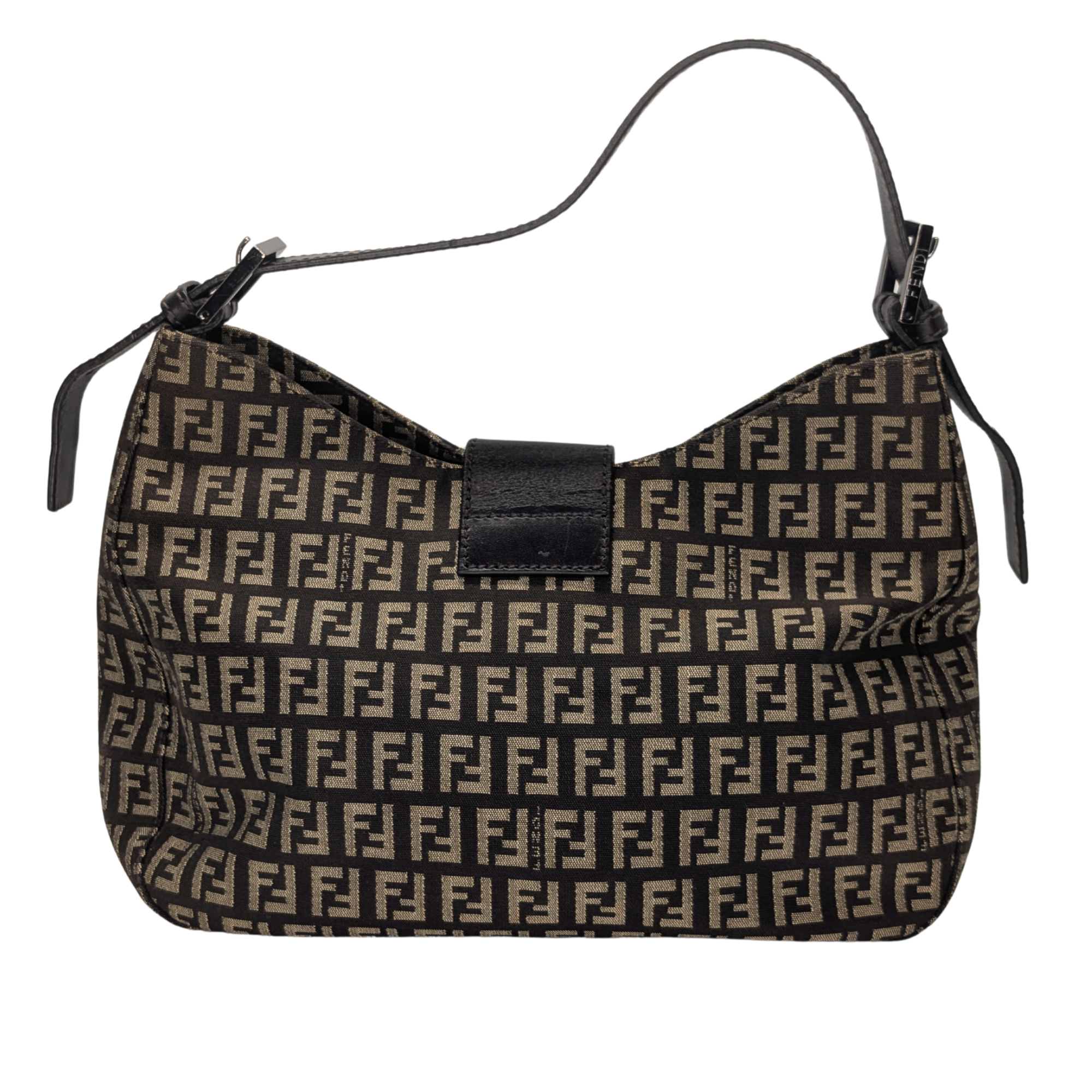 Fendi Zucchino Mamma Canvas Shoulder Bag