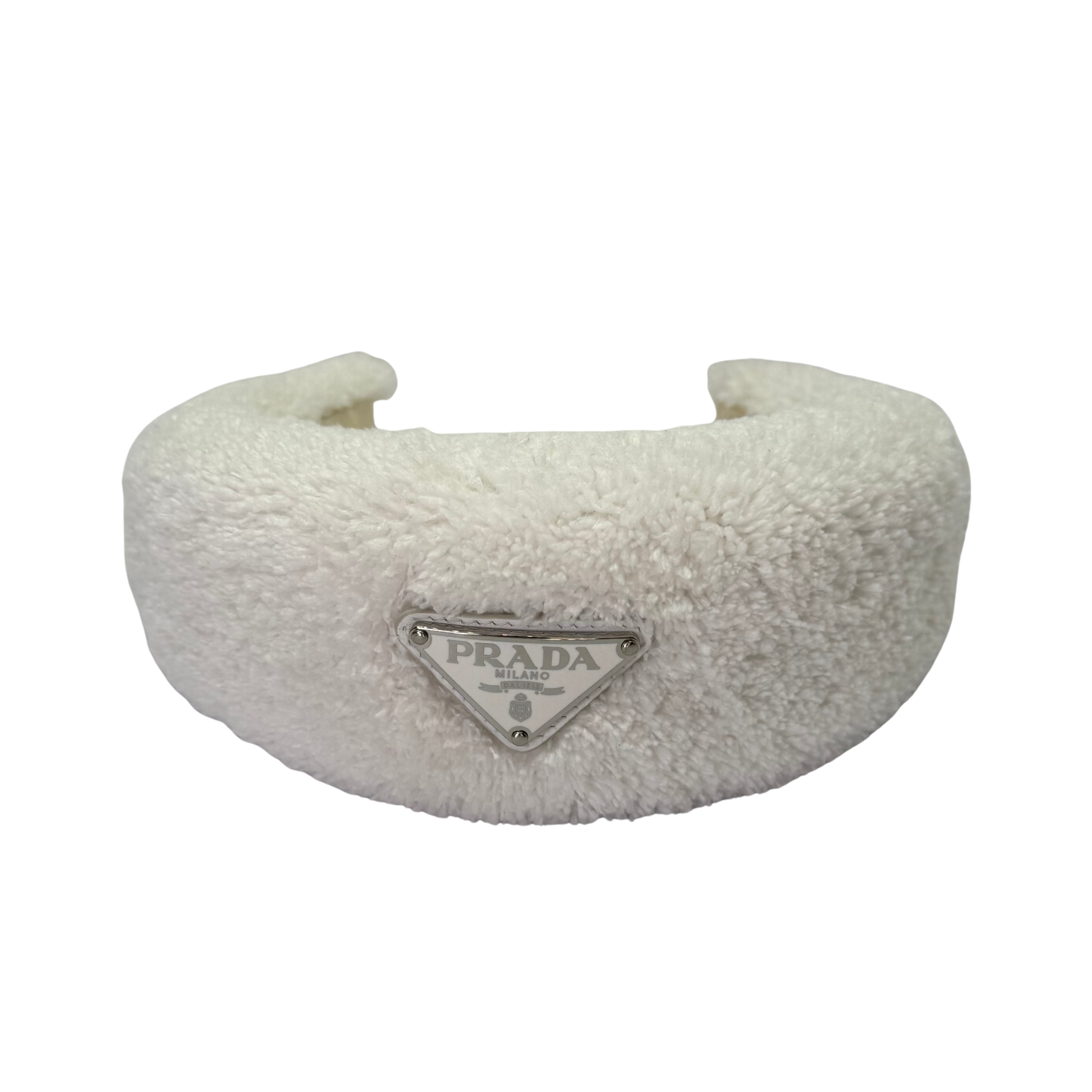Prada Terry Cloth Headband White