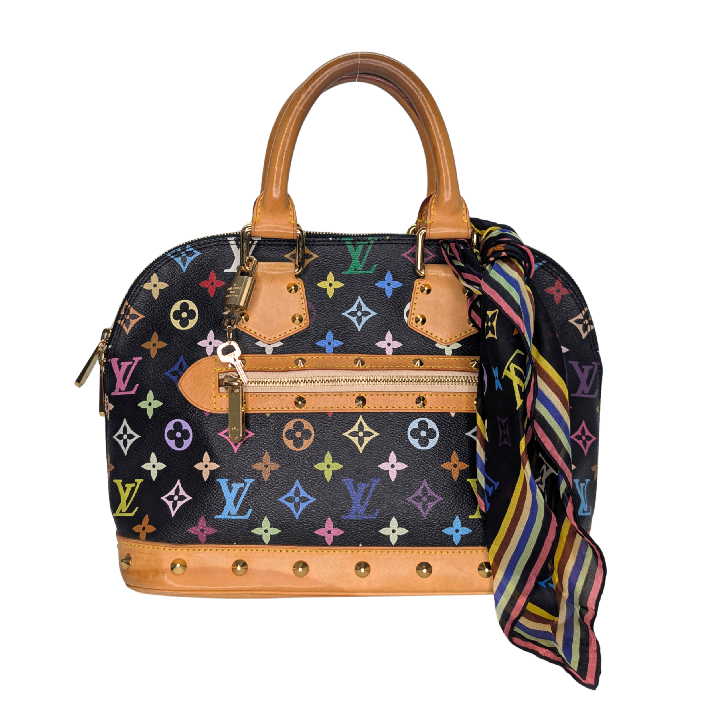 Louis Vuitton Takashi Murakami Alma PM Bag Black Monogram Multicolore