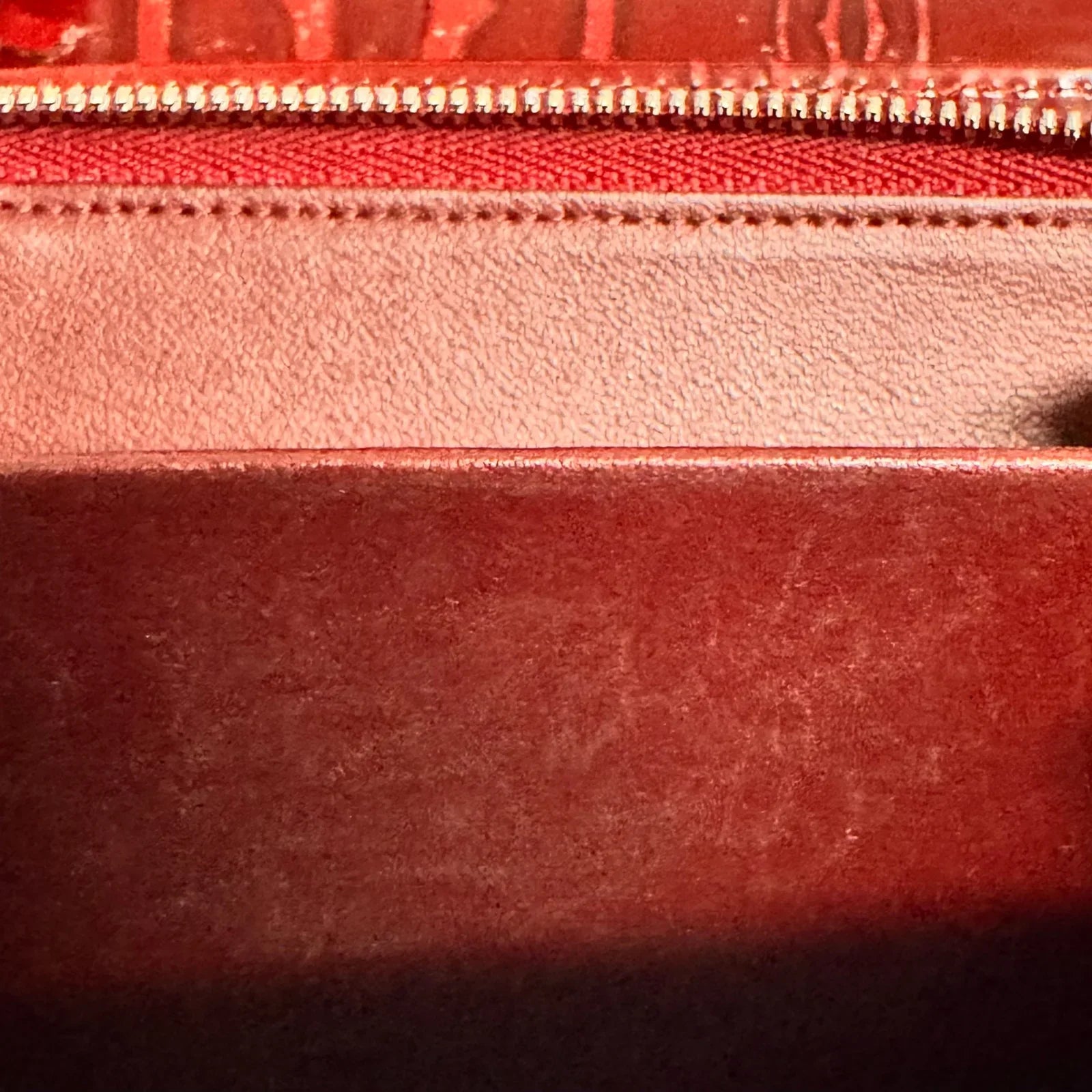 Cartier Long Leather Wallet Deep Red