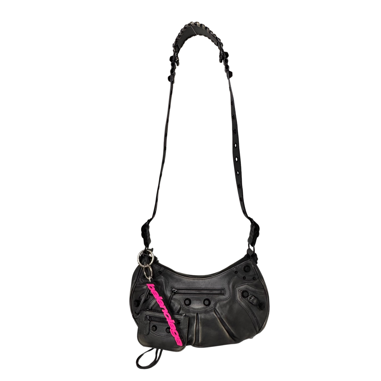 Balenciaga Calfskin Small Le Cagole Shoulder Bag – Black