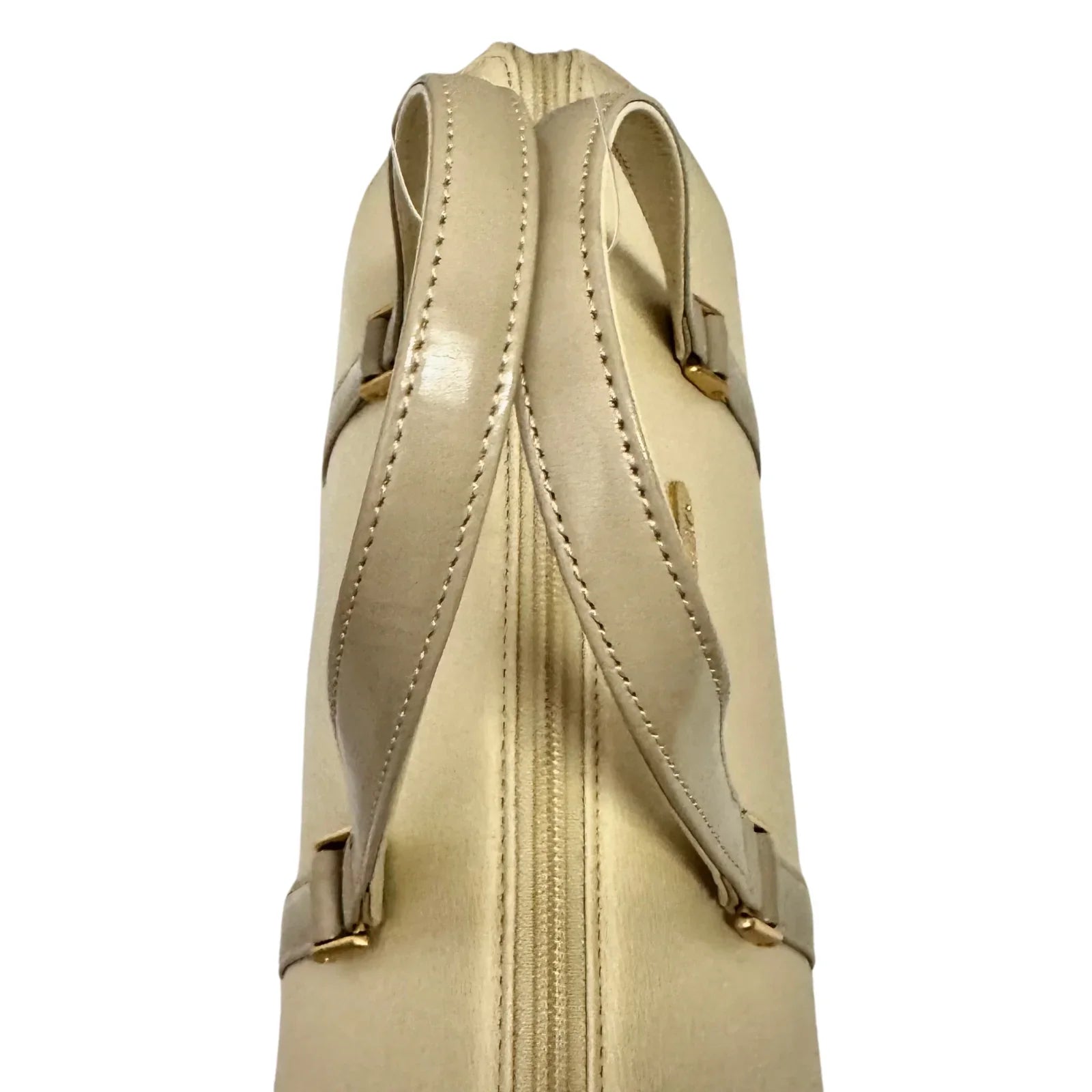Burberry Mini Boston Bag Leather Beige