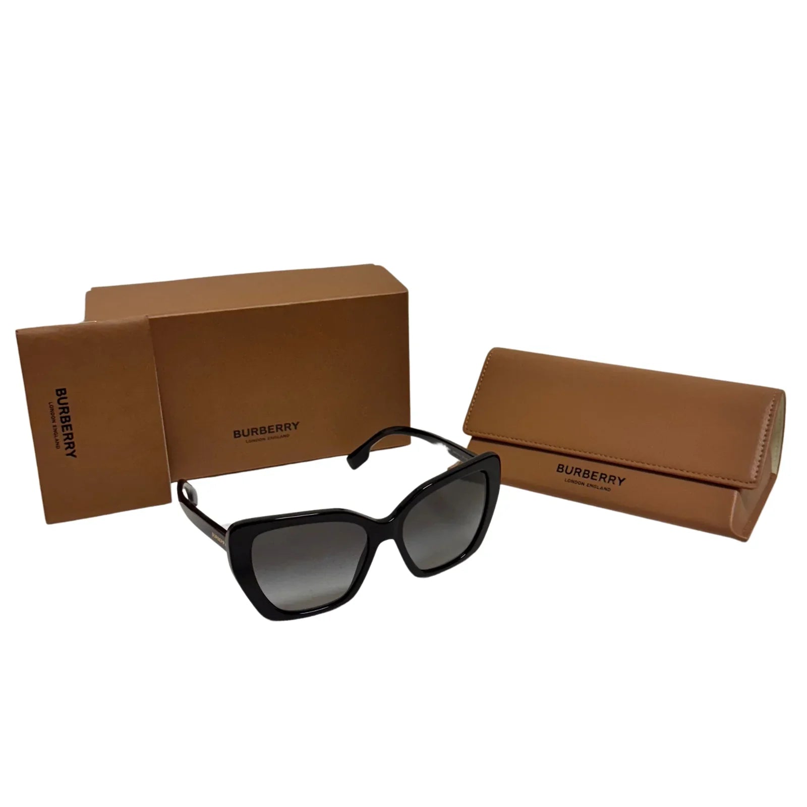 Burberry Tamsin Cat-eye B436 Sunglasses in Black