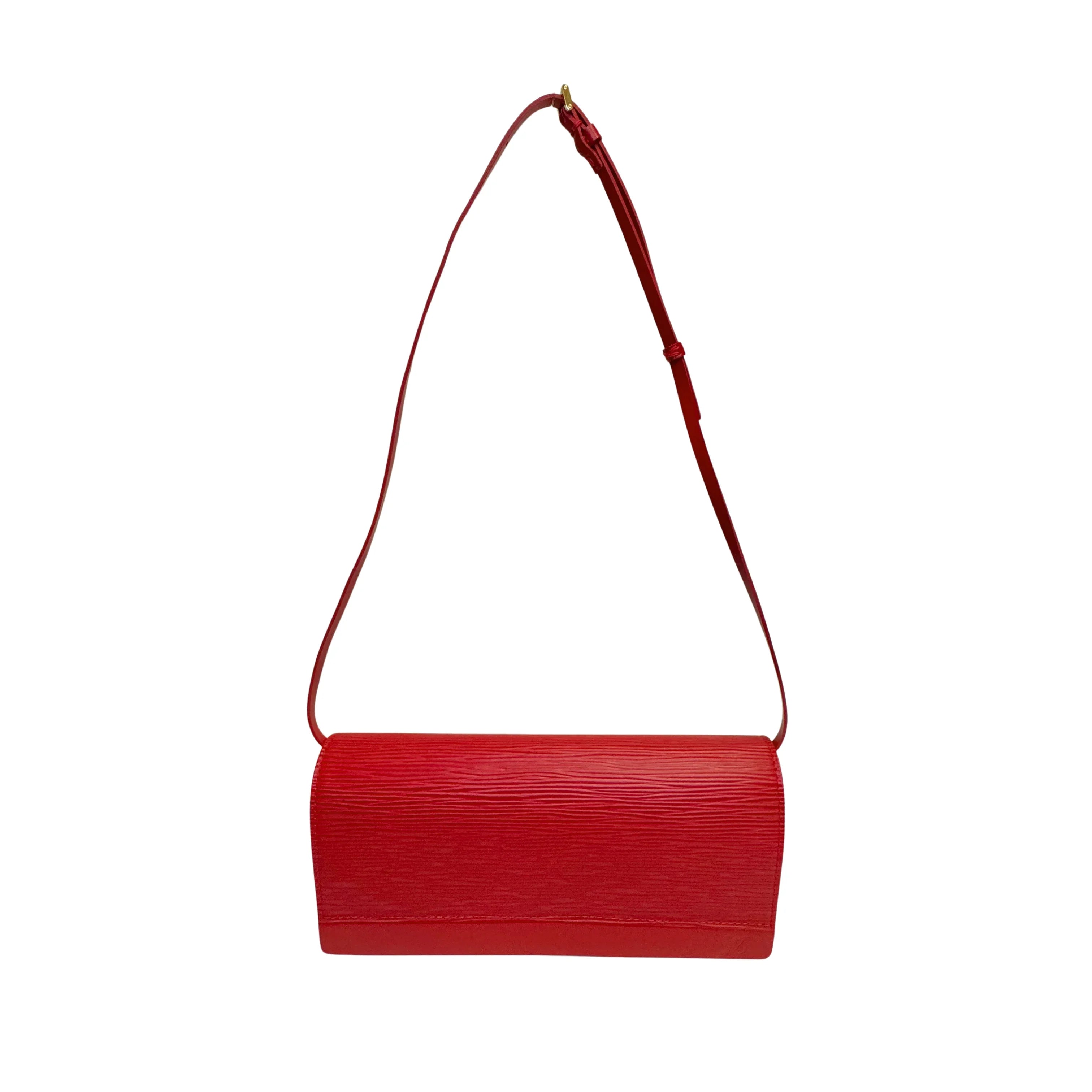 Louis Vuitton Epi Honfleur Castillan Red Shoulder Bag
