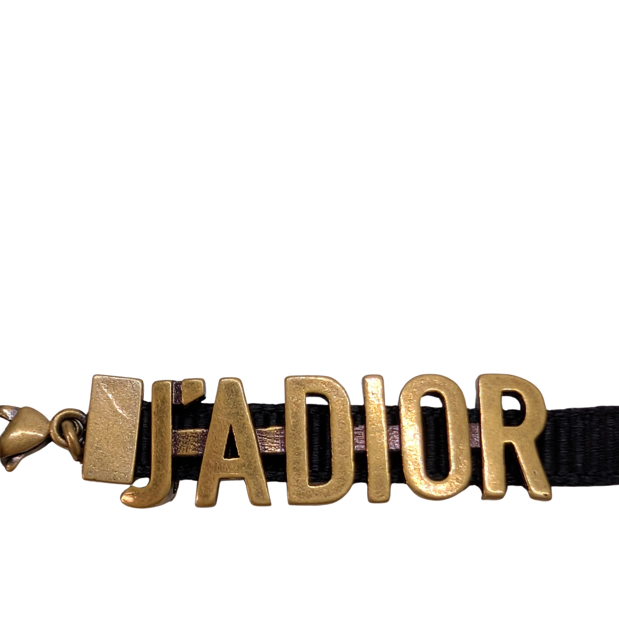 Christian Dior J'Adior Logo Choker Necklace Black