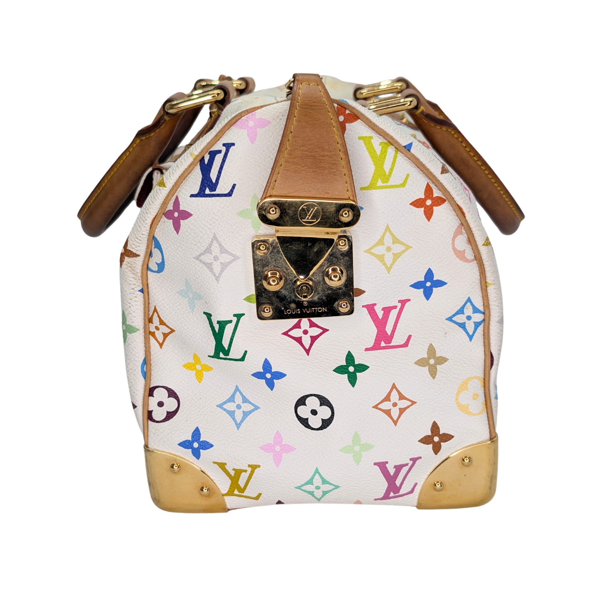 Louis Vuitton Murakami Speedy 30 Multicolour Handbag White