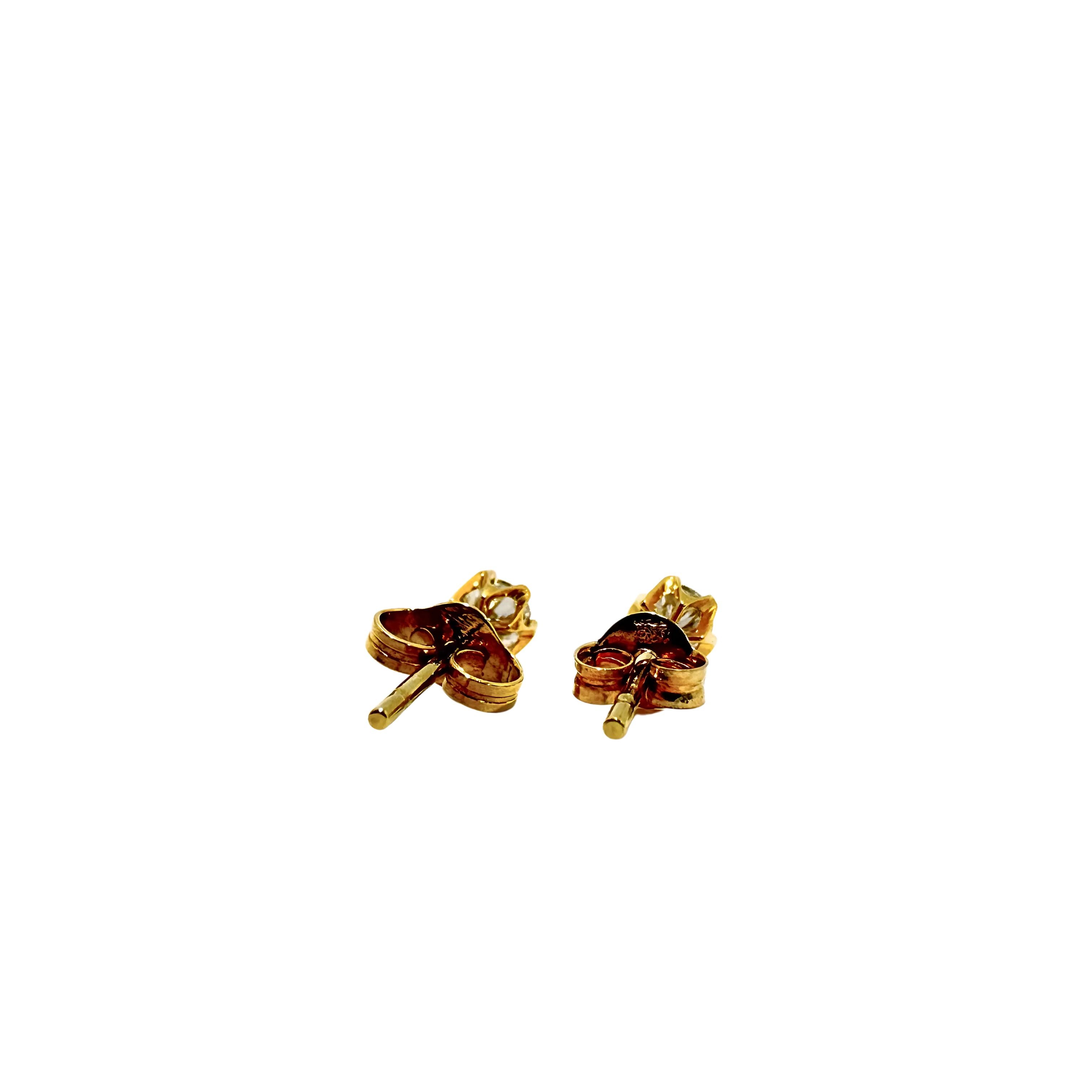 18ct Gold 0.4 Carat Total Diamond Studs Earrings