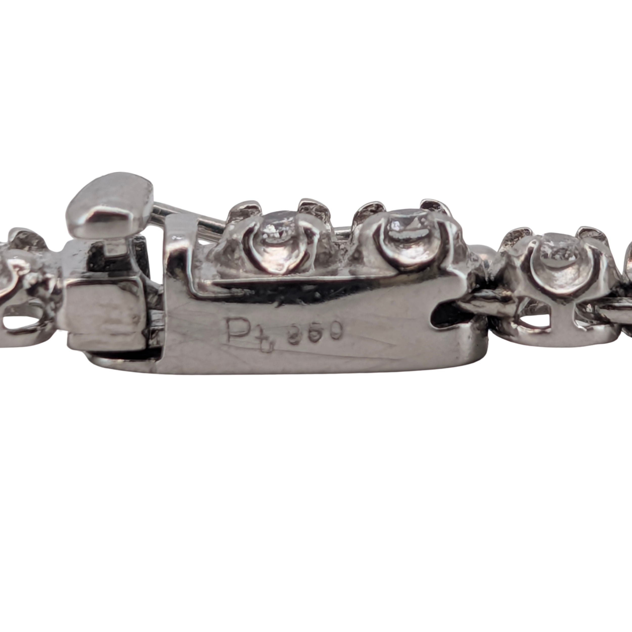 3.00Ct Natural Diamond Tennis Necklace In Platinum