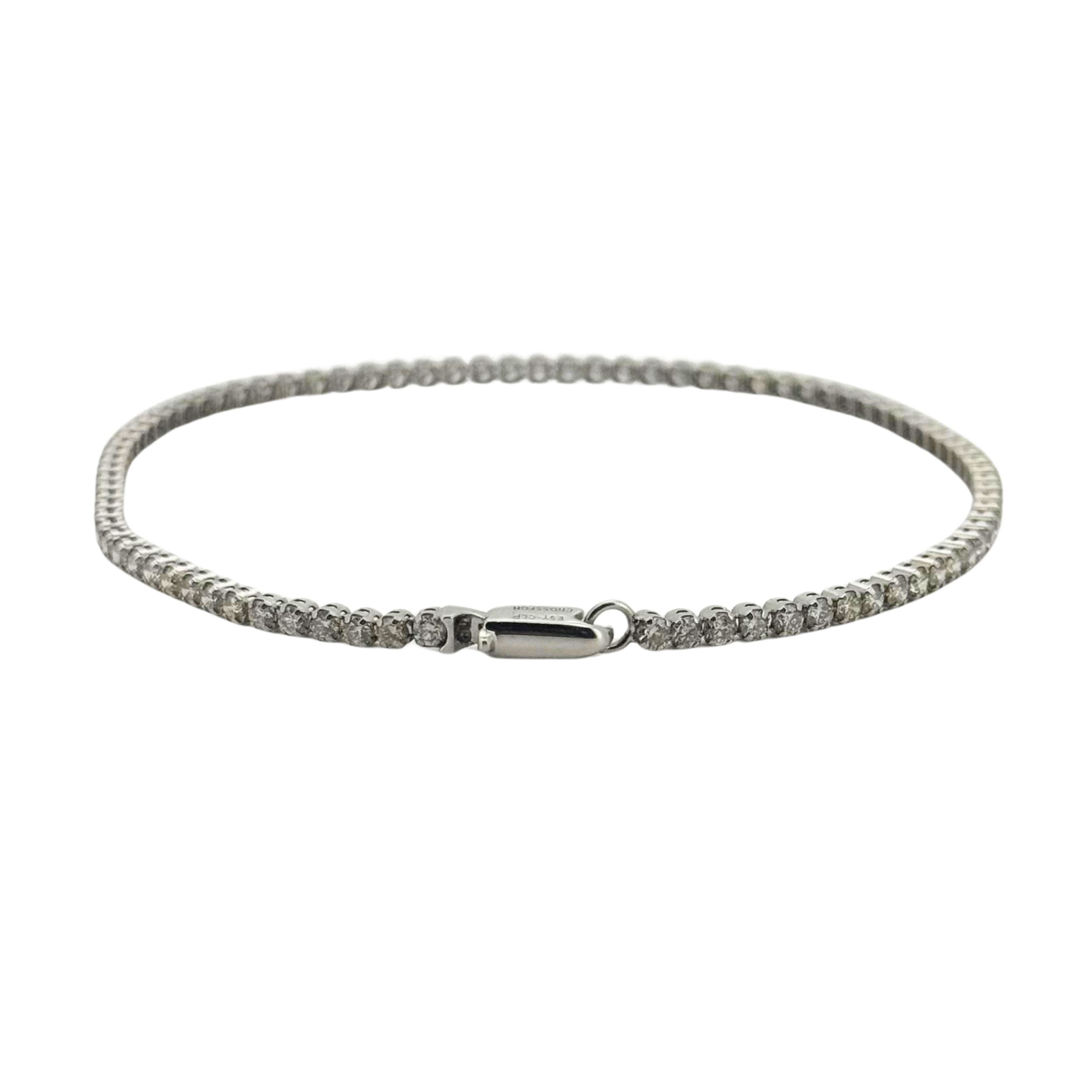 2.10ct SI Natural Diamond on Platinum Tennis Bracelet