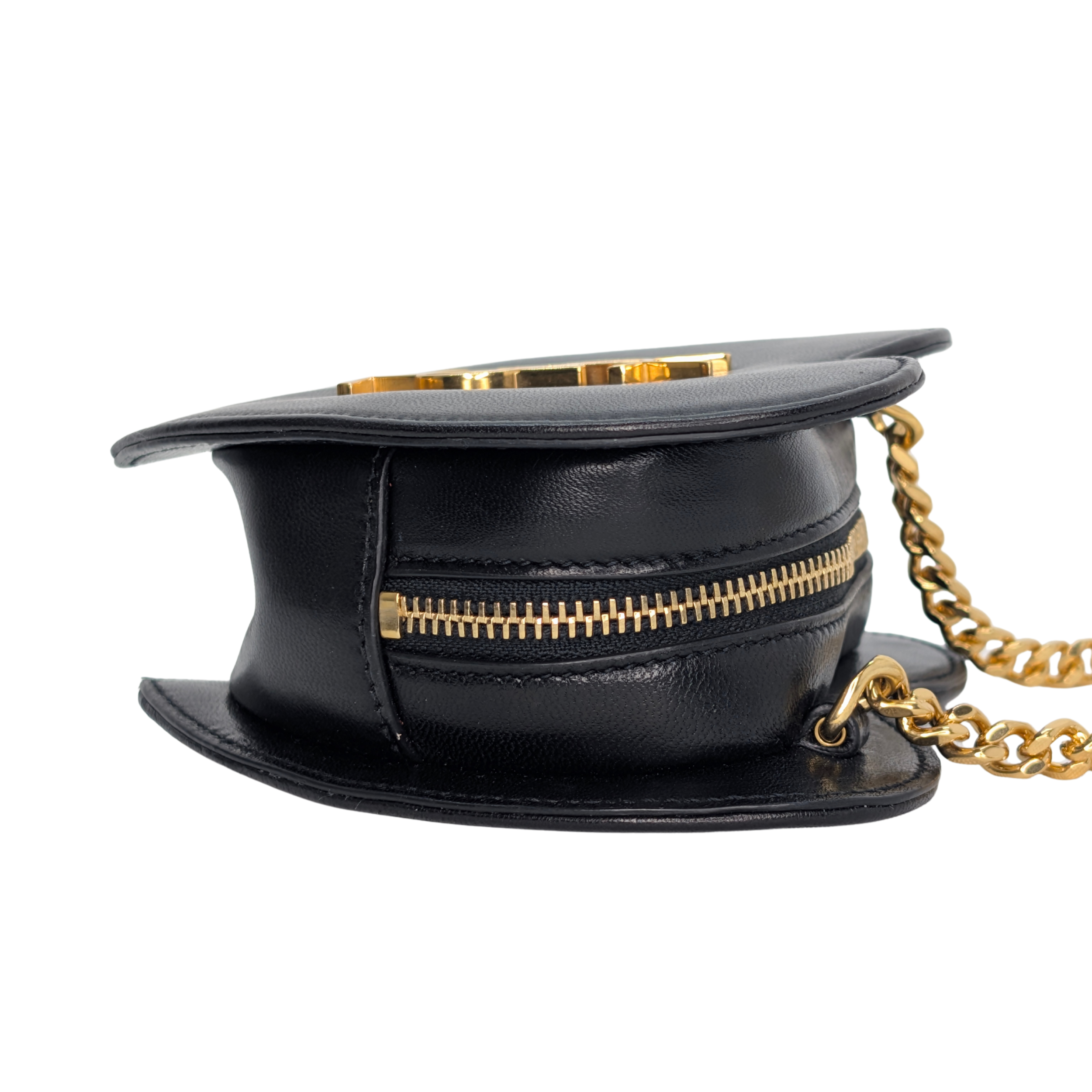 Yves Saint Laurent Mini Love Heart Leather Crossbody Bag Black