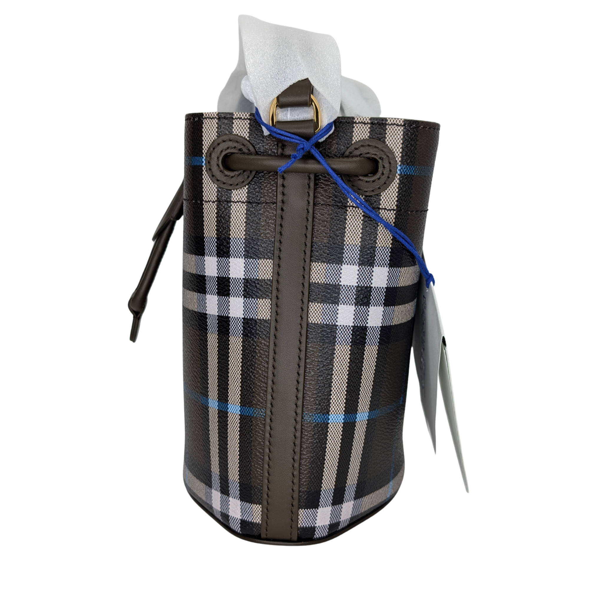 Burberry Mini Drawstring Bucket Bag Grey