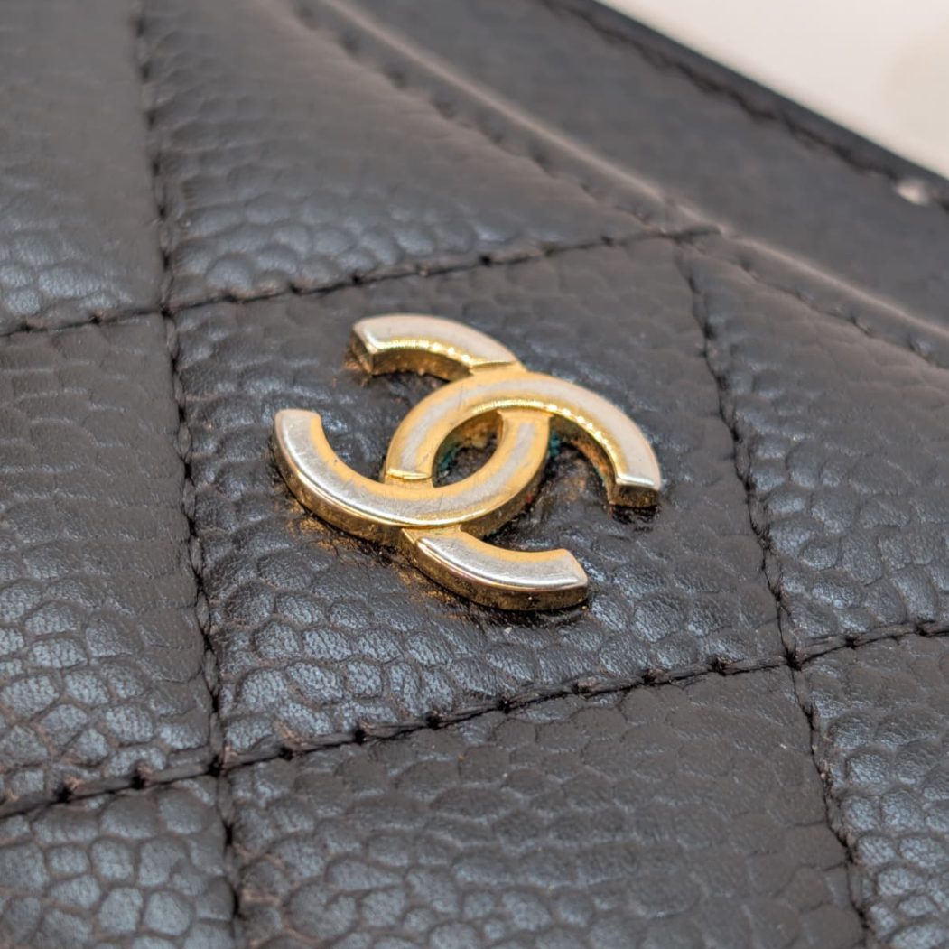 Chanel Classic Black Card Holder Black