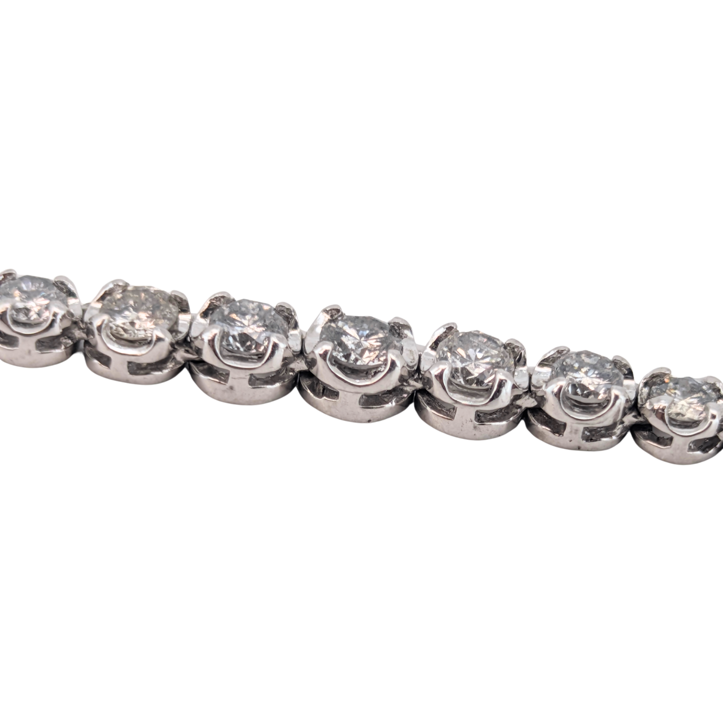 3.00Ct Natural Diamond Tennis Necklace In Platinum