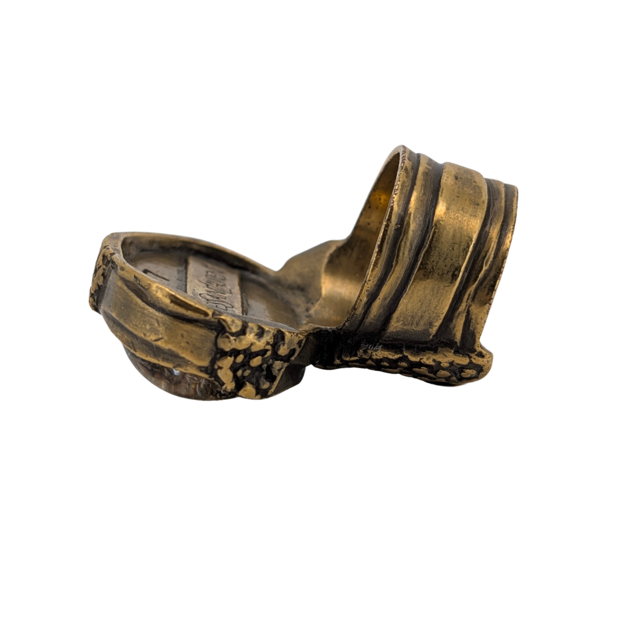 Yves Saint Laurent Arty Cabochon Gold Tone Ring Size 54/N½