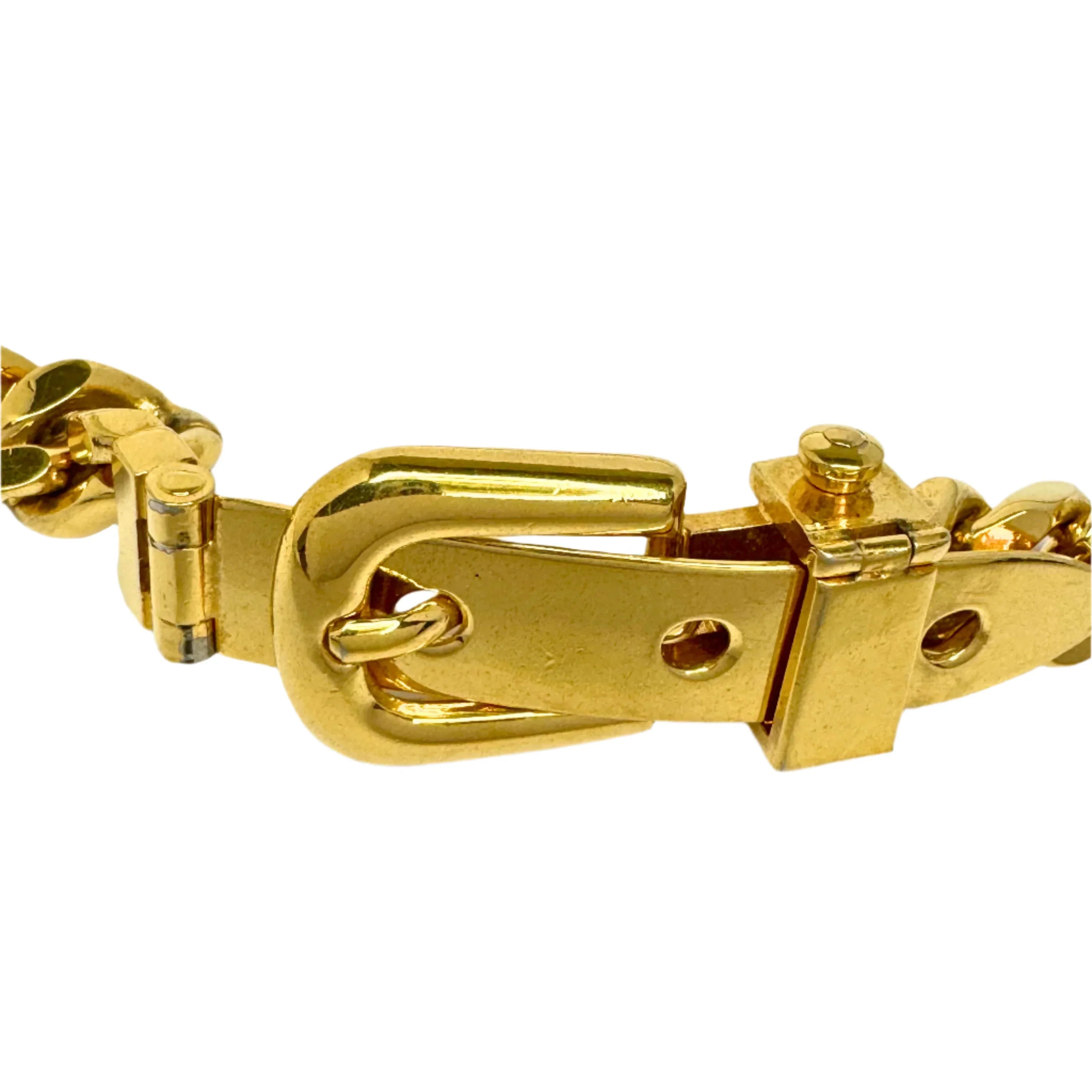 Gucci Chain Heavy necklace with Belt clasp tag in yellow gold-toned