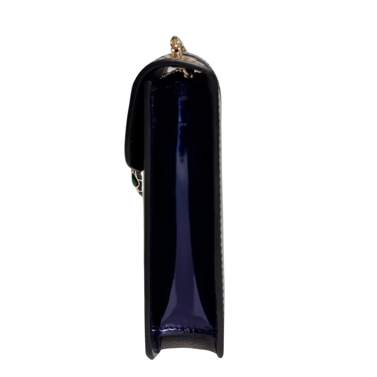 Bvlgari Serpenti patent leather handbag Blue