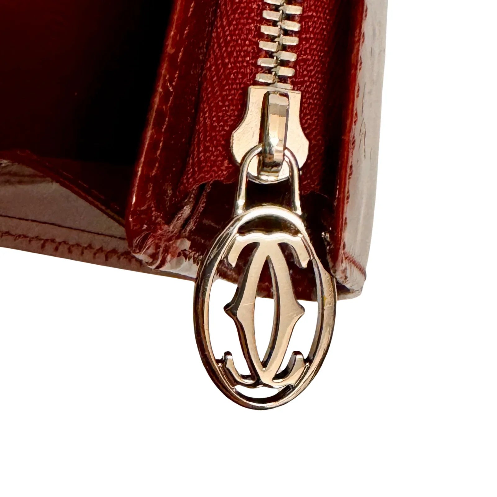 Cartier Long Leather Wallet Deep Red