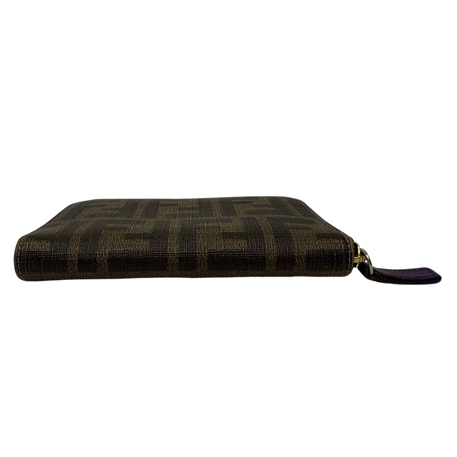 Fendi Zucca Monogram zip Wallet Tobacco