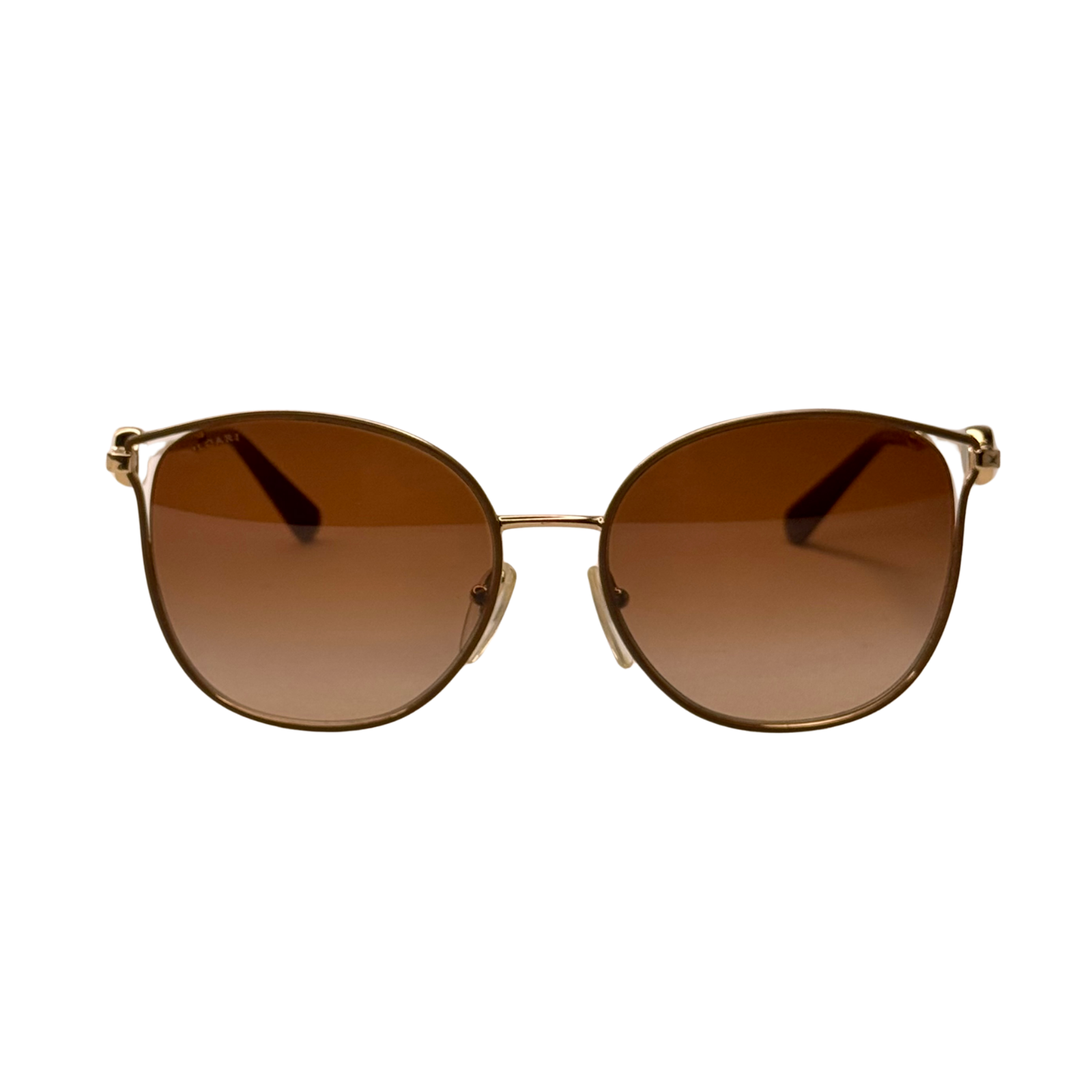Bvlgari BV6114 Gold Metal Gradient Round Sunglasses – 2036/13