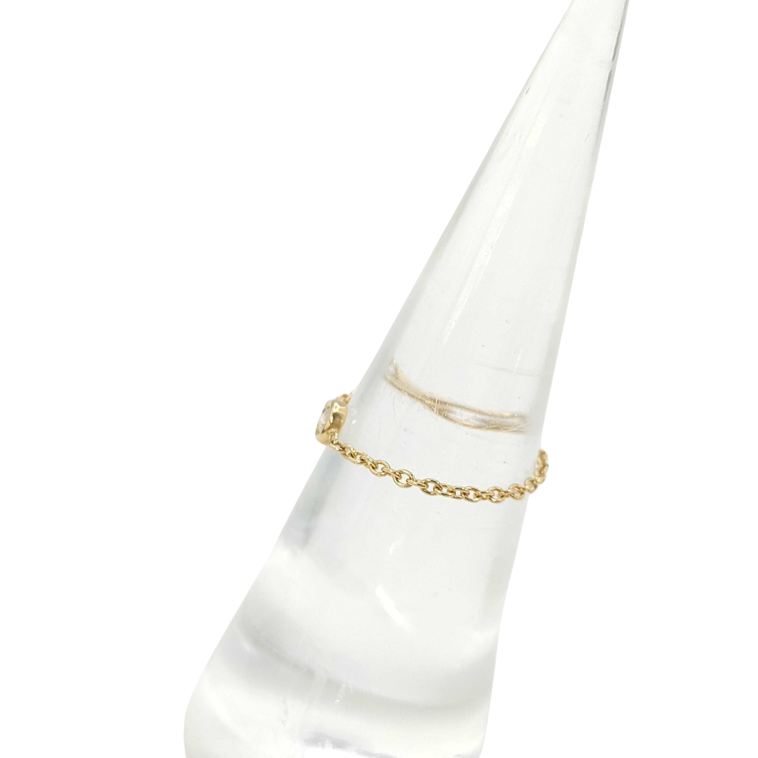 Christian Dior 18k Gold Ring With 0.05Ct Diamond