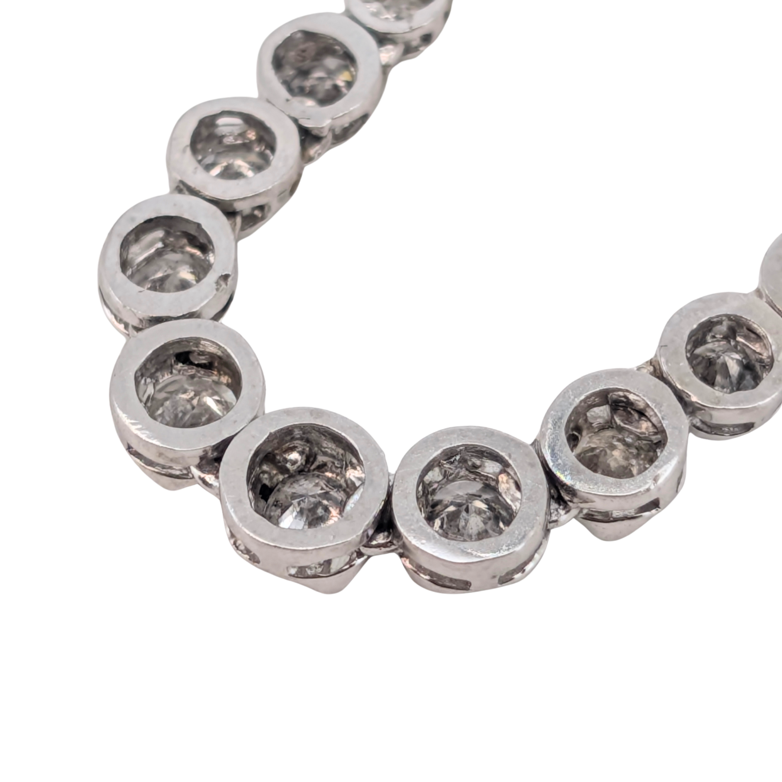 3.00Ct Natural Diamond Tennis Necklace In Platinum