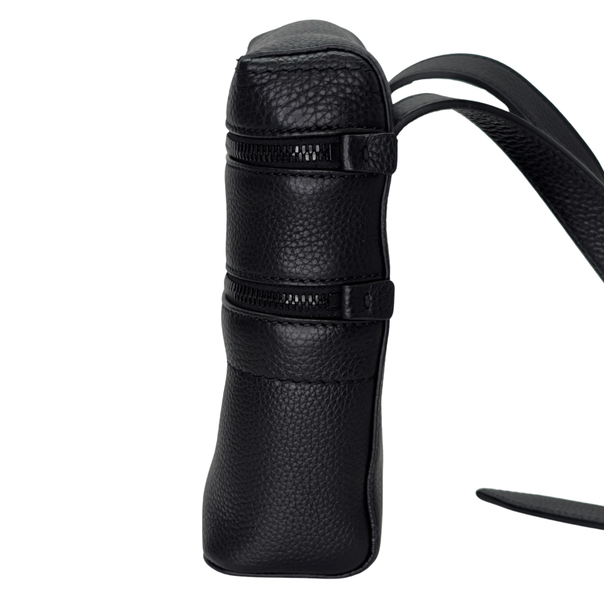 Salvatore Ferragamo Vitello Leather Crossbody Bag Black