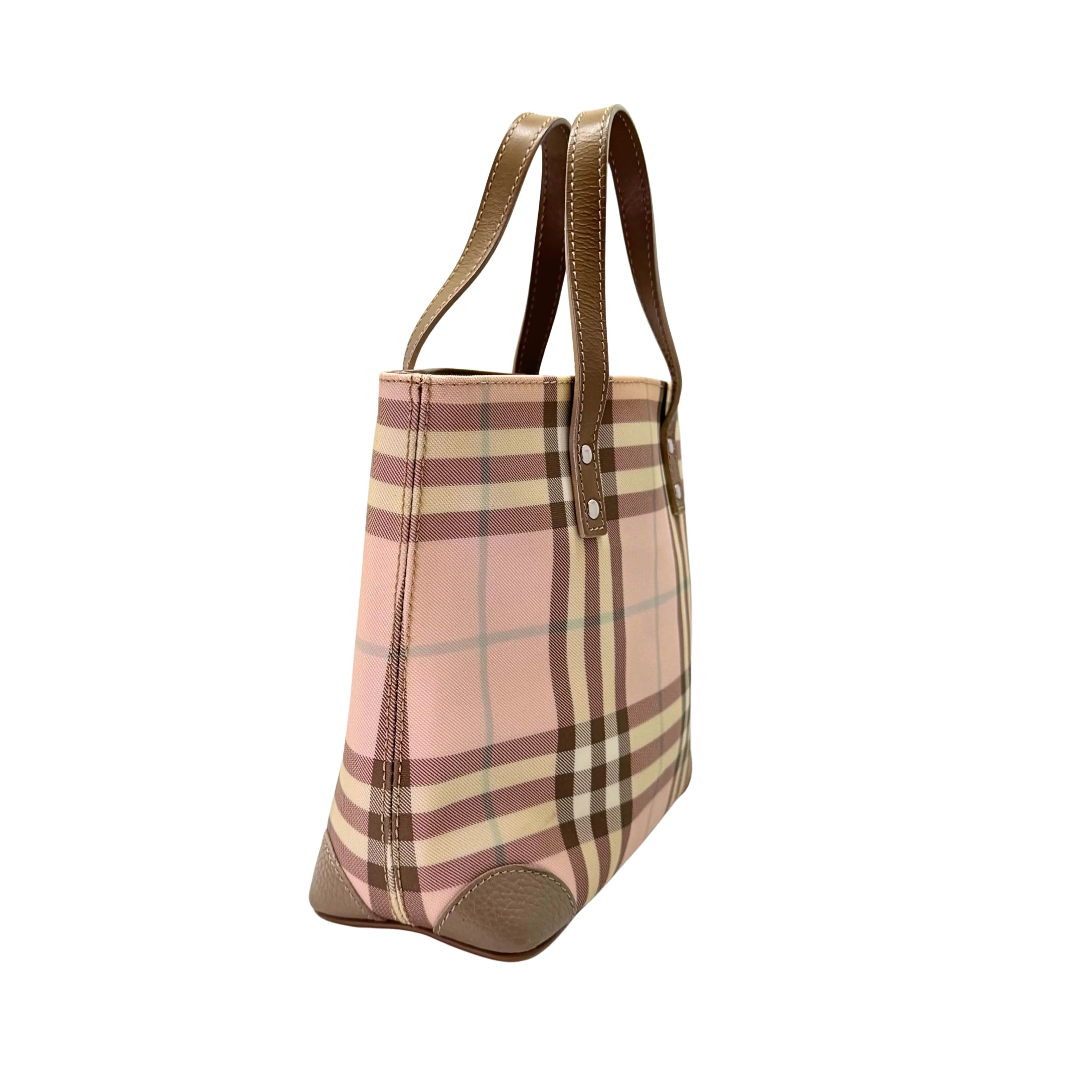 Burberry Nova Check Tote Bag Pink - Lost Designer