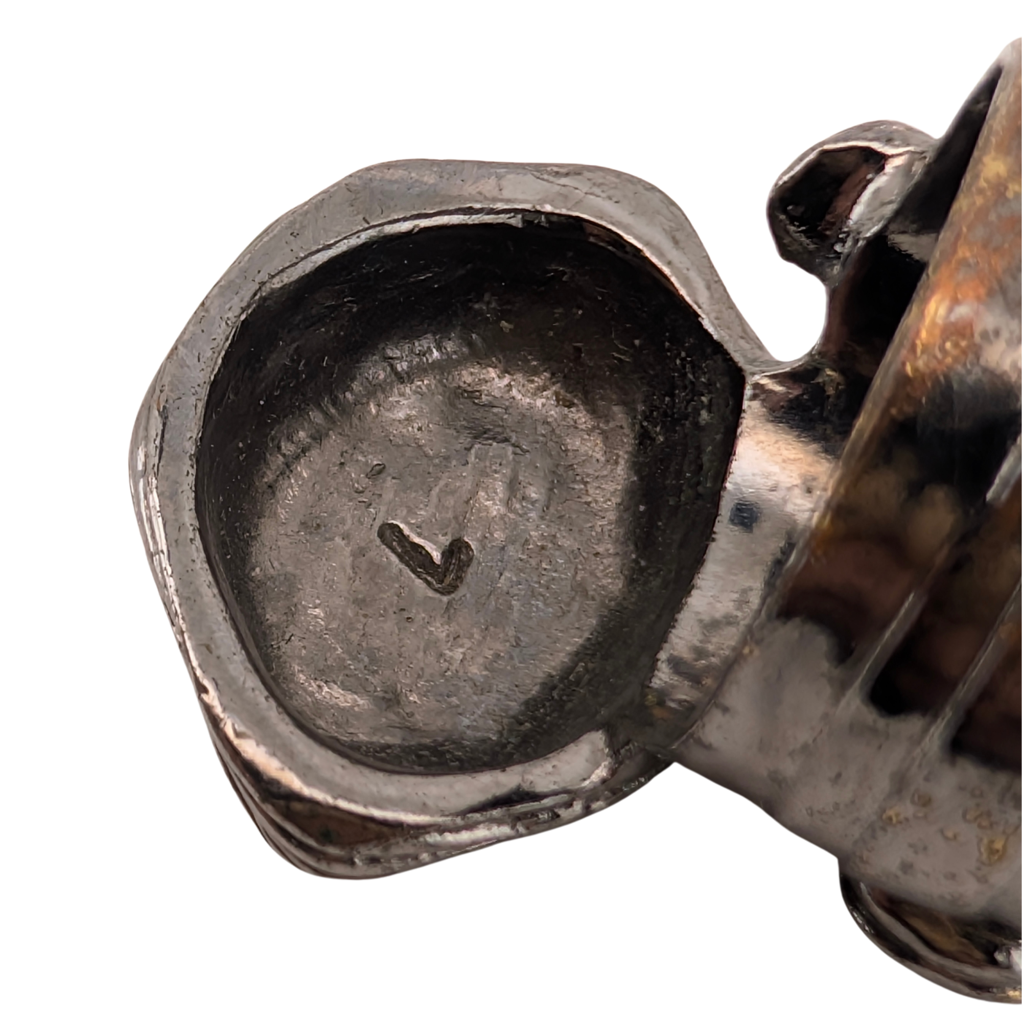 Yves Saint Laurent Arty Cabochon Black Enamel Ring Size 55/O½