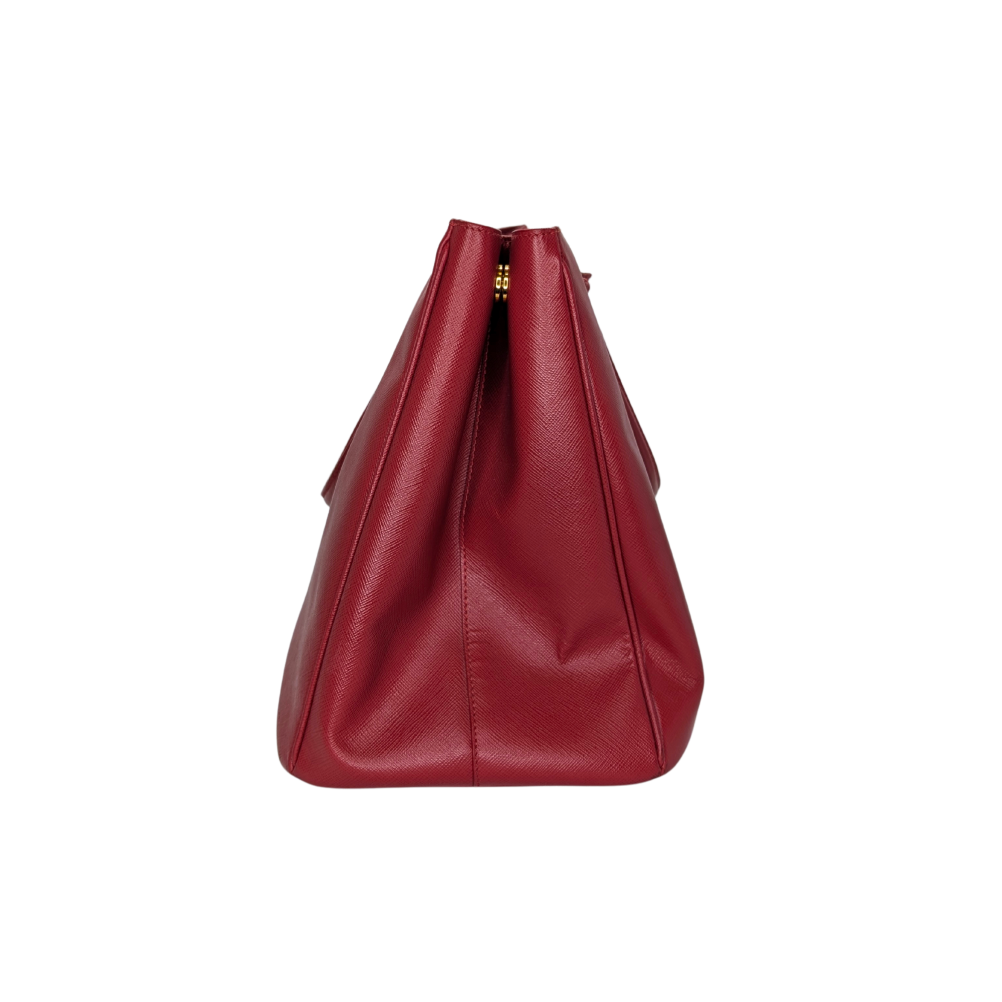 Prada Lux Open Saffiano Tote Bag Red