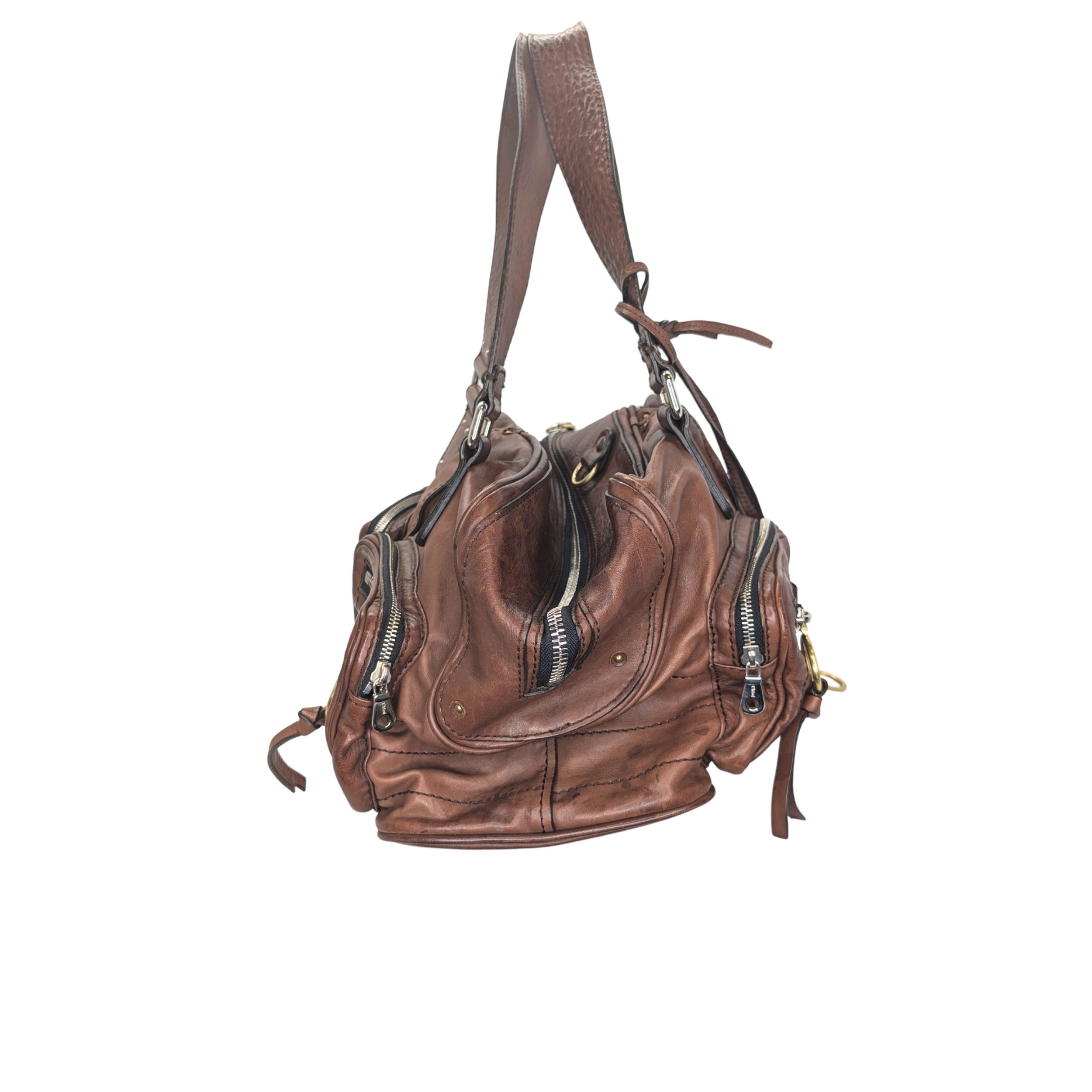 Chloe Betty Leather Handbag Brown