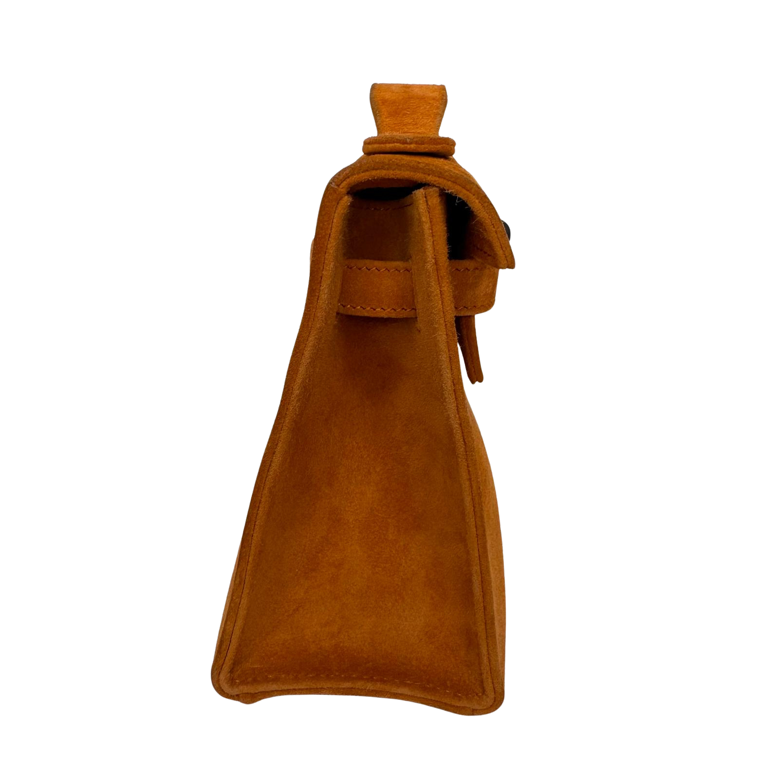 Hermès Kelly Pochette Orange H Veau Doblis Suede PWH ☐ I Stamp