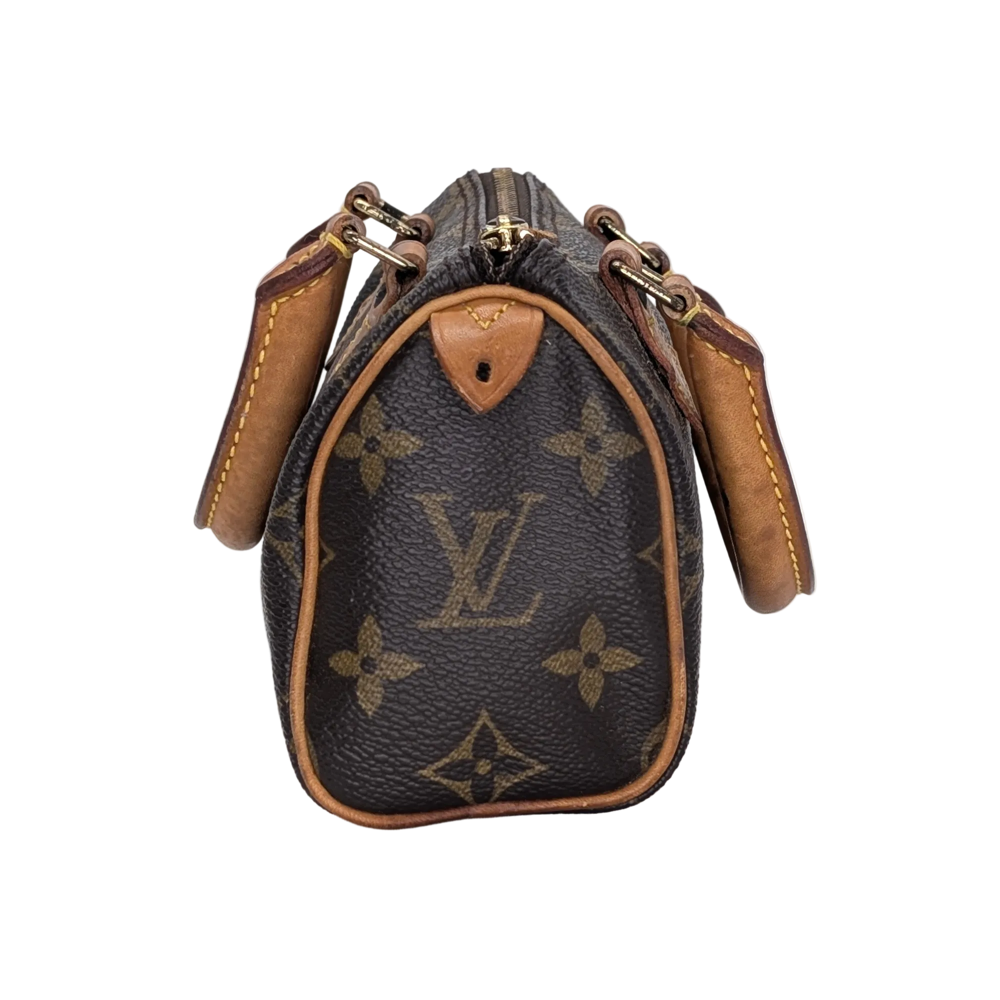 Louis Vuitton Nano Speedy Monogram Handbag Brown