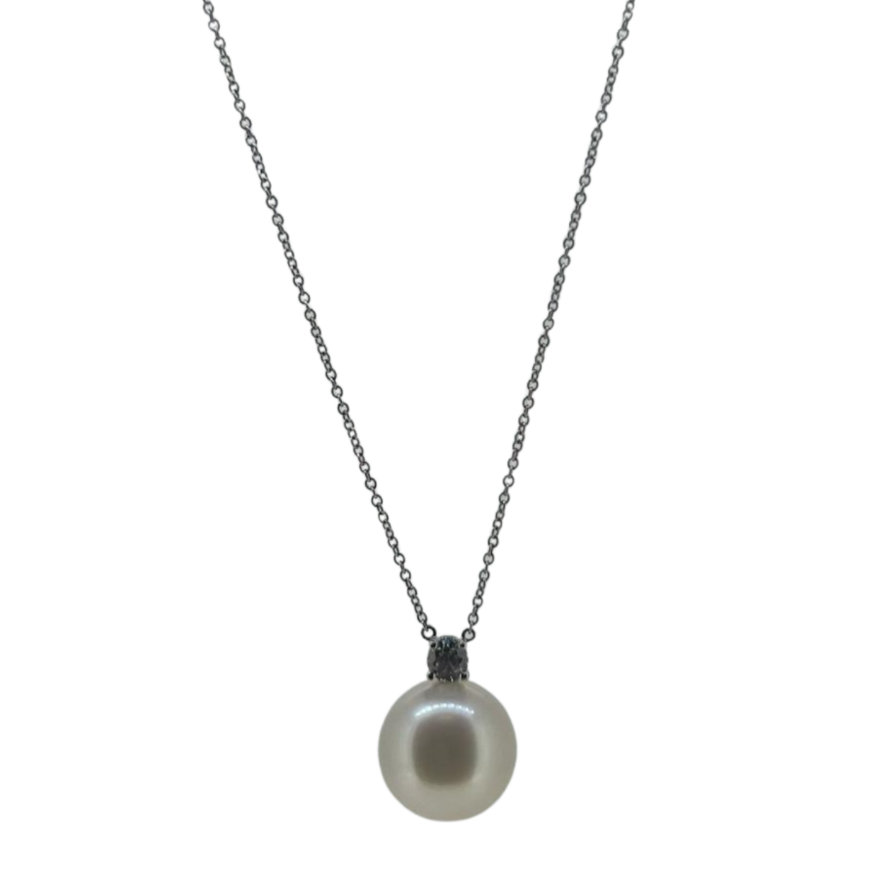 Tiffany & Co. South Sea Noble Pearl Necklace – 0.17 ct Diamond / Platinum