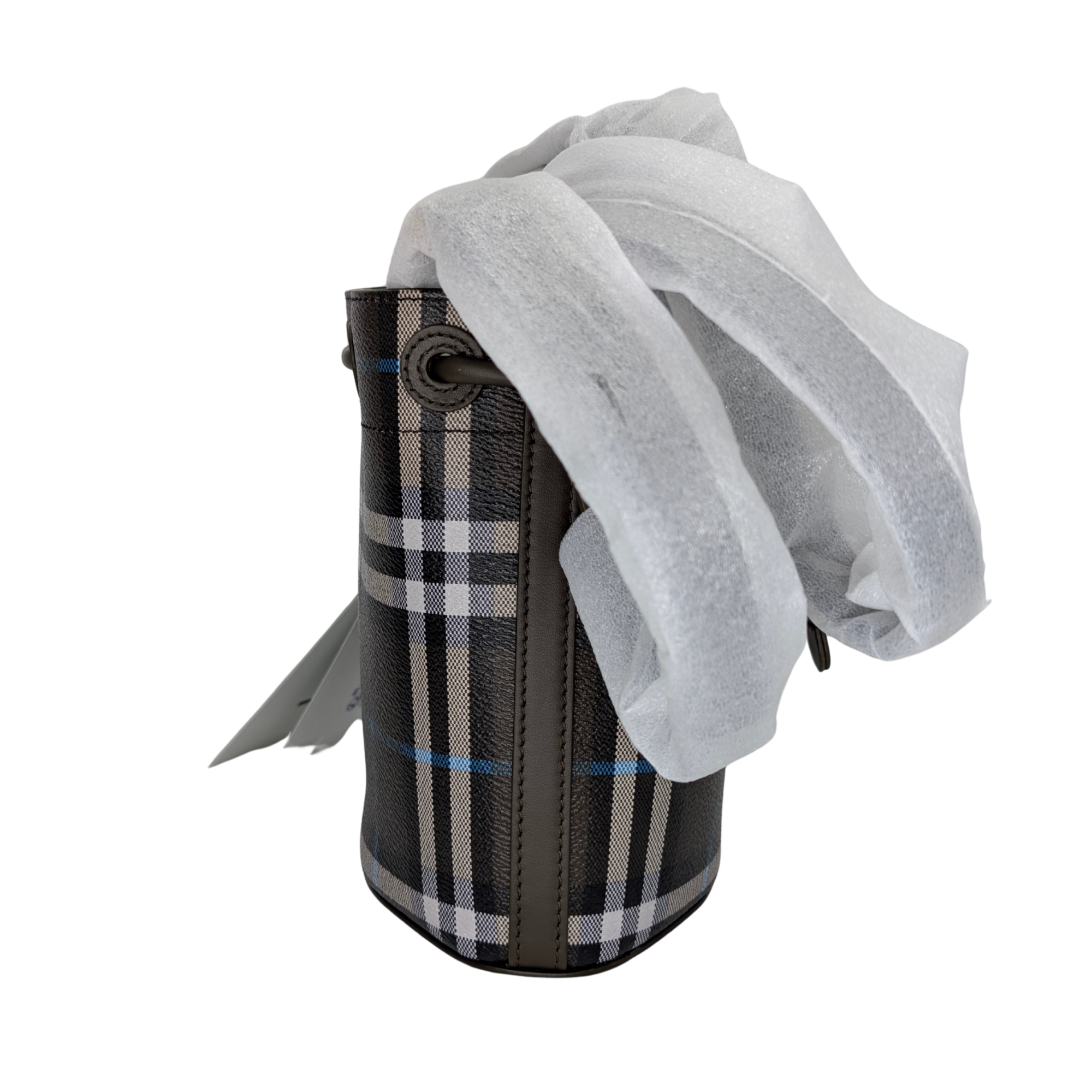 Burberry Mini Drawstring Bucket Bag Grey