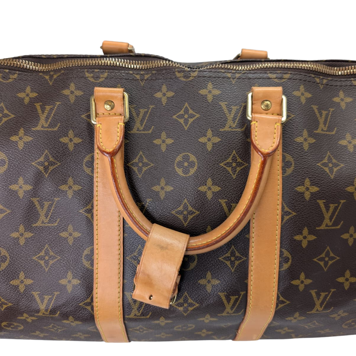 Louis Vuitton Monogram Keepall Bandoulière 50 Duffle Bag Brown