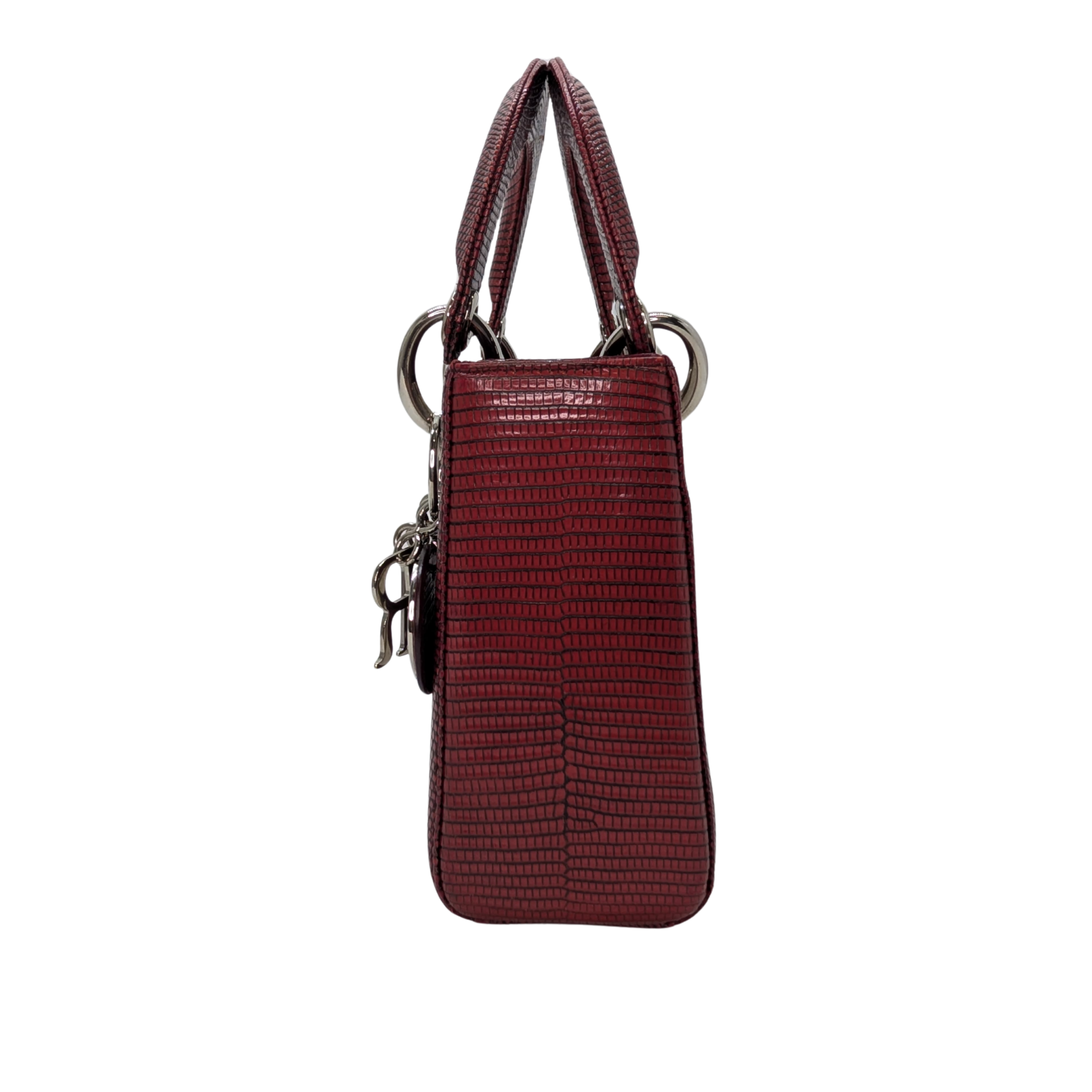 Christian Dior Mini Lady Dior Python Burgundy