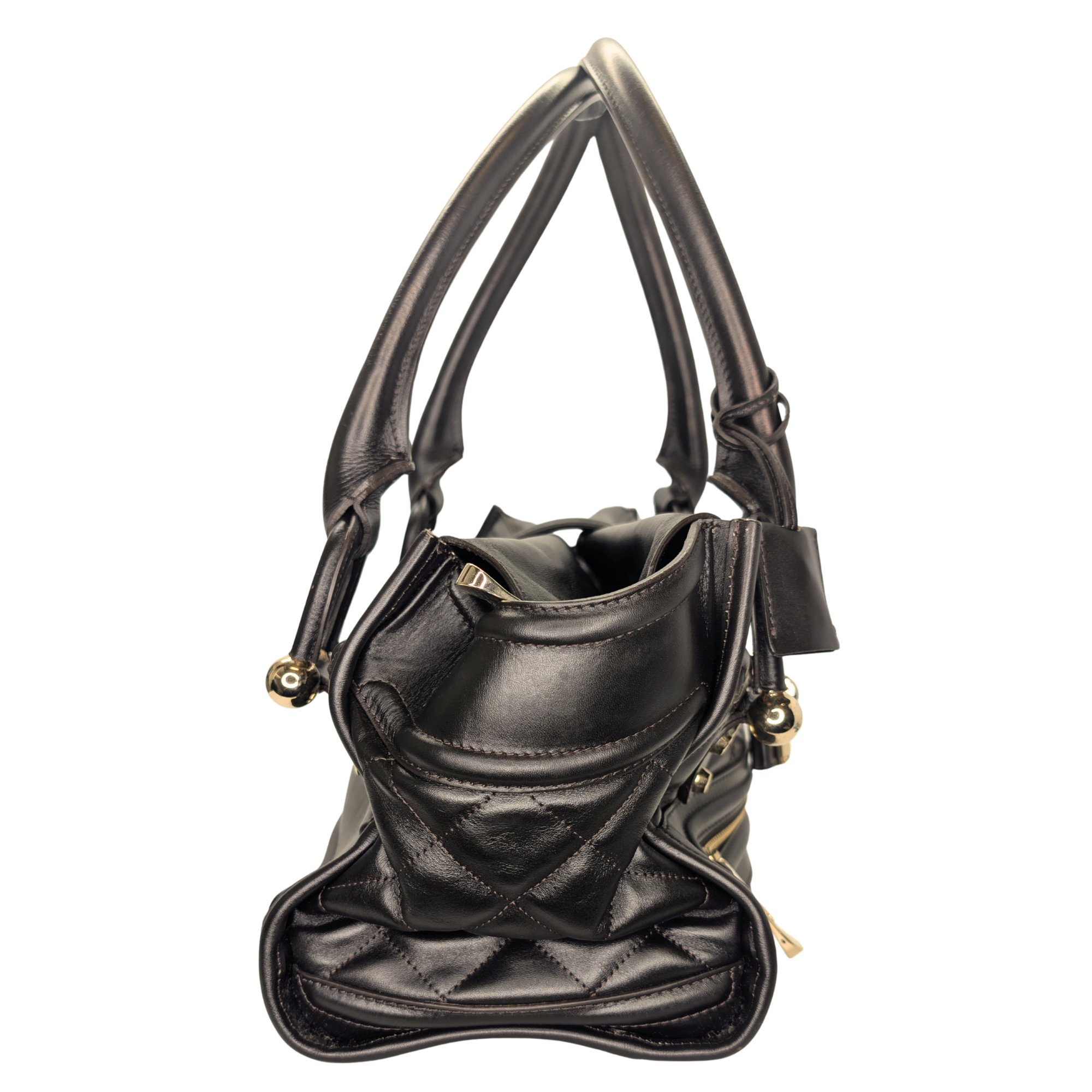 Burberry Quilted Manor Shoulder Bag Brown/Black