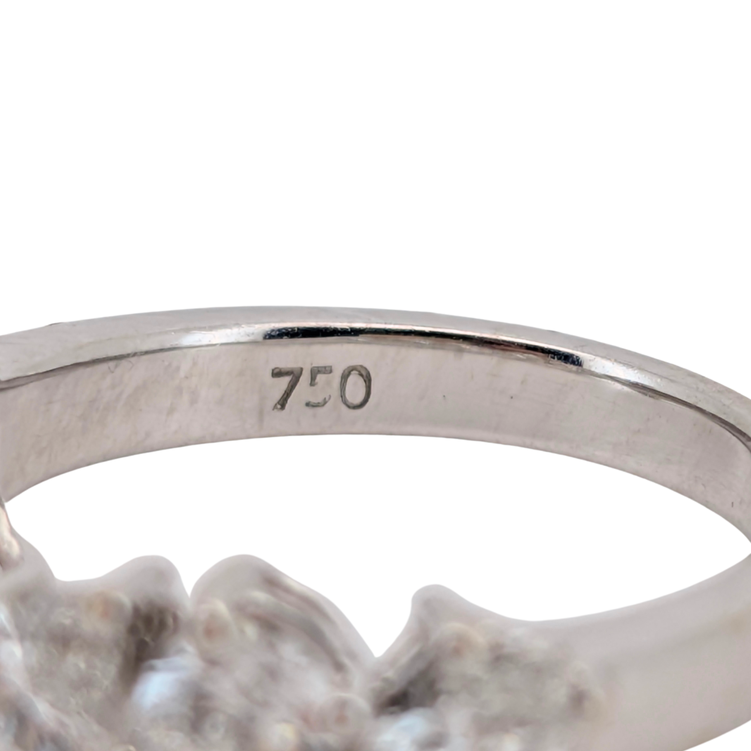 1.65Ct Natural Diamond Multi-Cut Band Ring In 18K White Gold