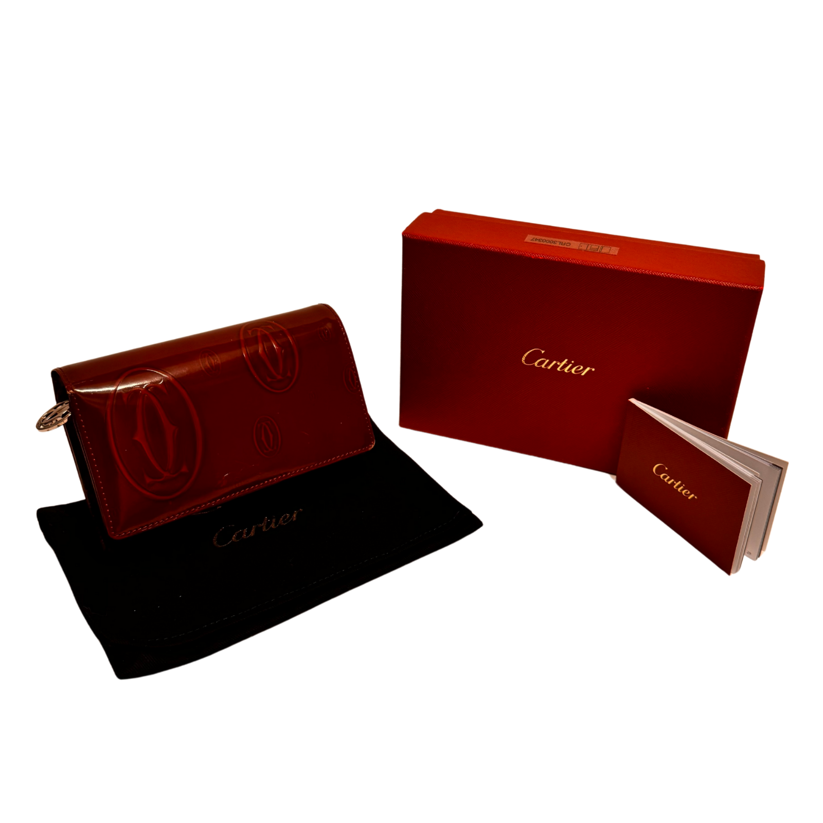 Cartier Long Leather Wallet Deep Red