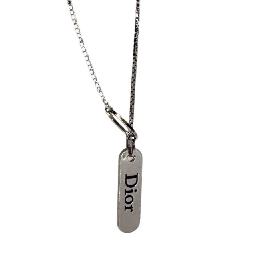 Dior Silver-Tone Pendant Necklace