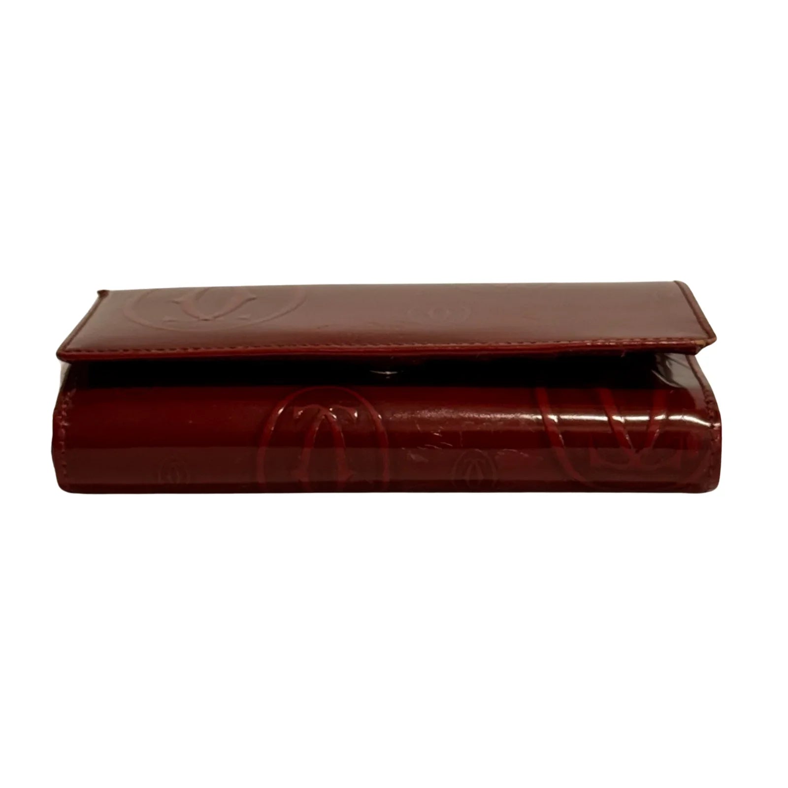Cartier Long Leather Wallet Deep Red